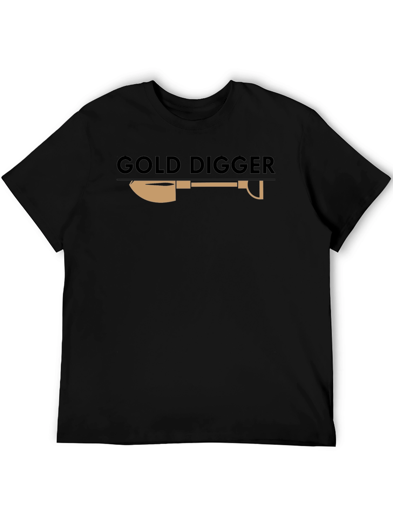 Black Gold Digger Graphic Tee - Novelty Design T-Shirt view 5