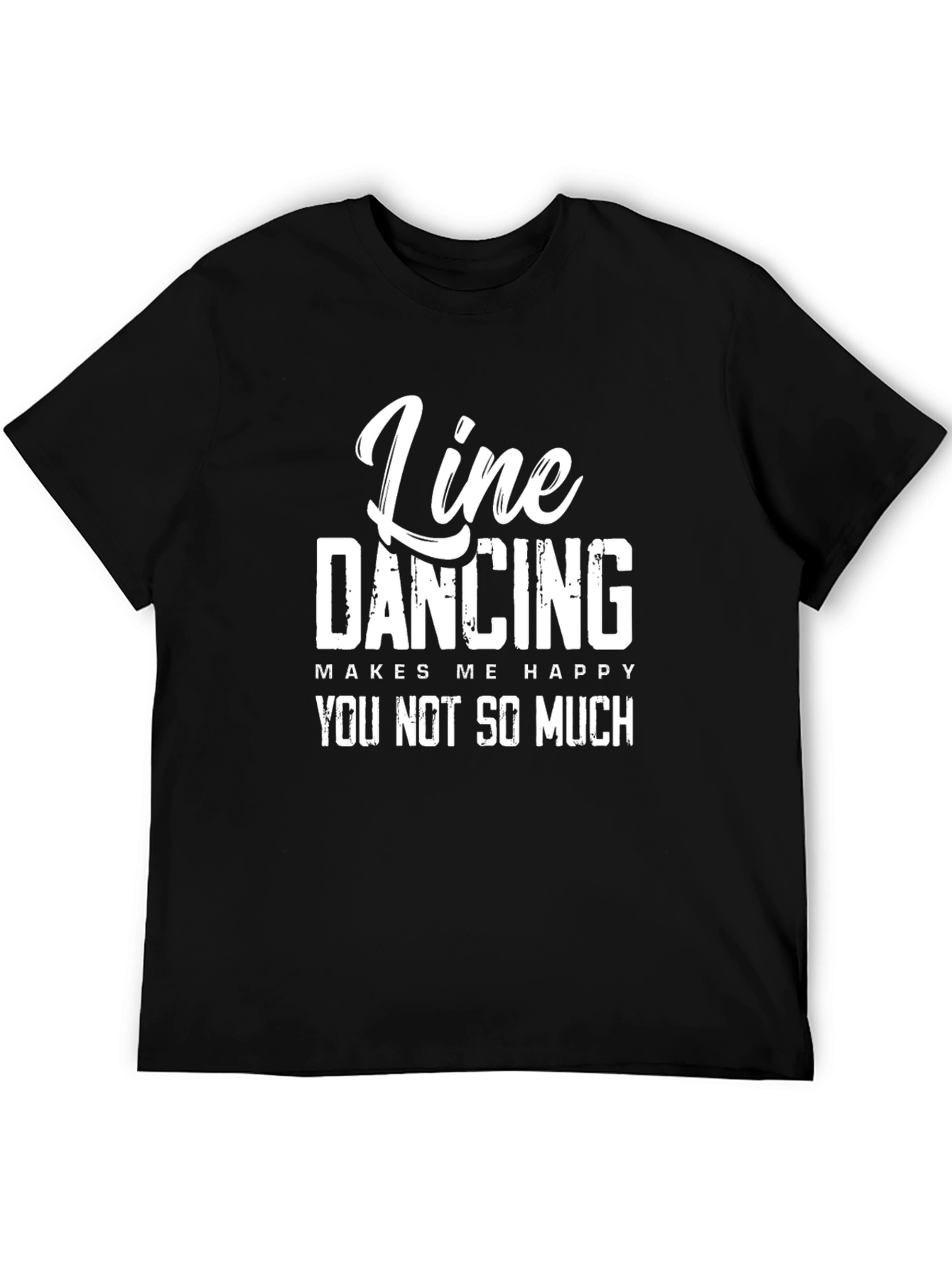 Black Line Dancing Makes Me Happy T-Shirt view 5