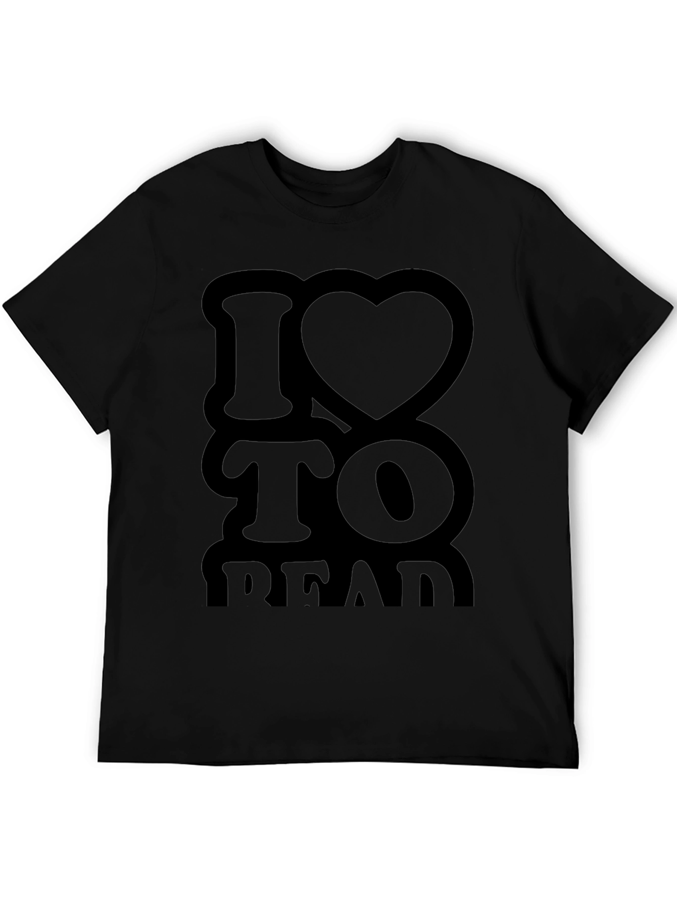 Black I Heart to Read Black T-Shirt view 5