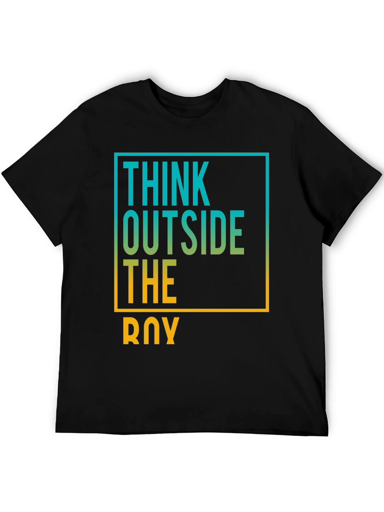 Black Think Outside The Box Graphic Tee view 5