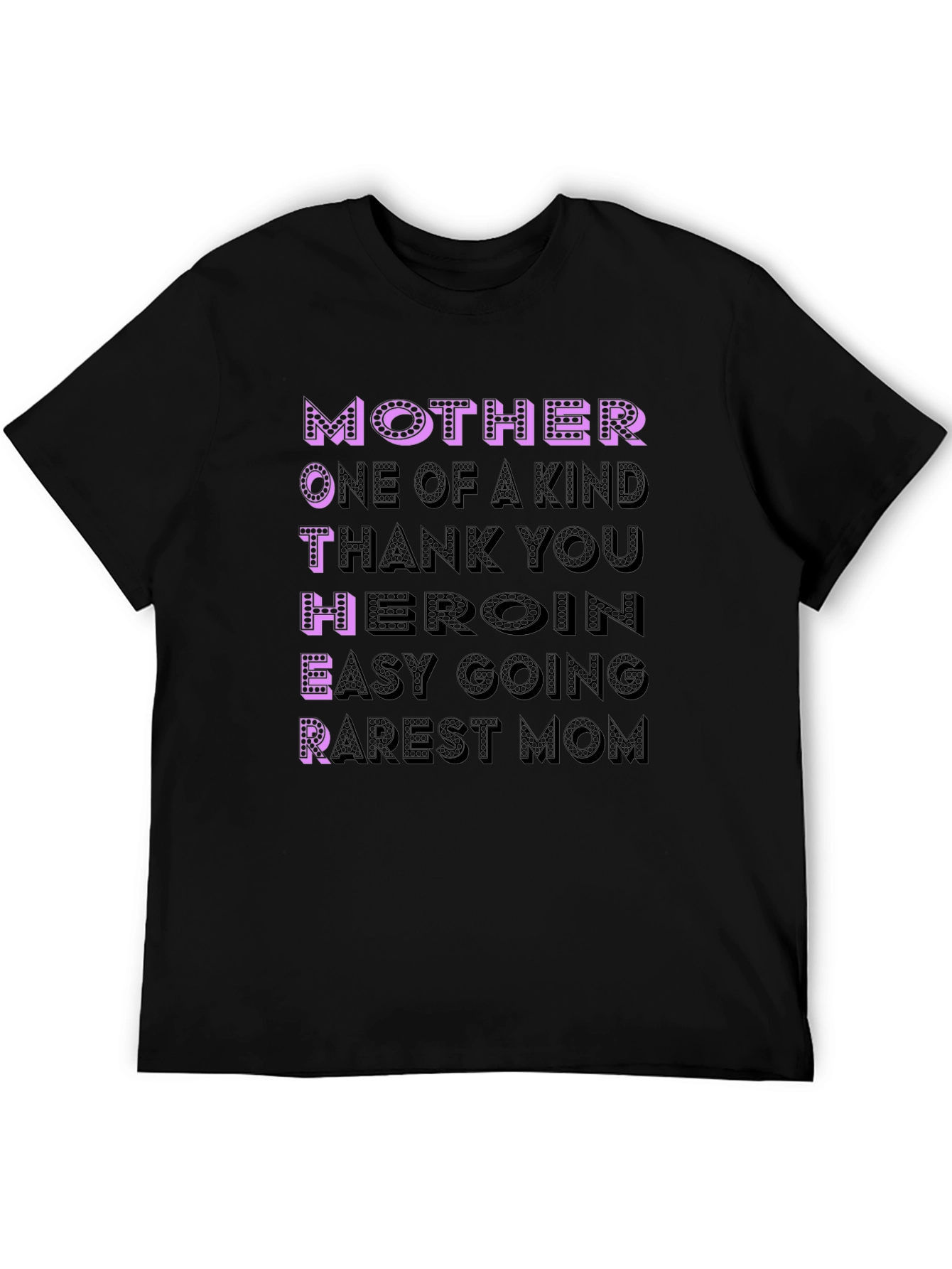 Black Mother Acronym Black T-Shirt view 5