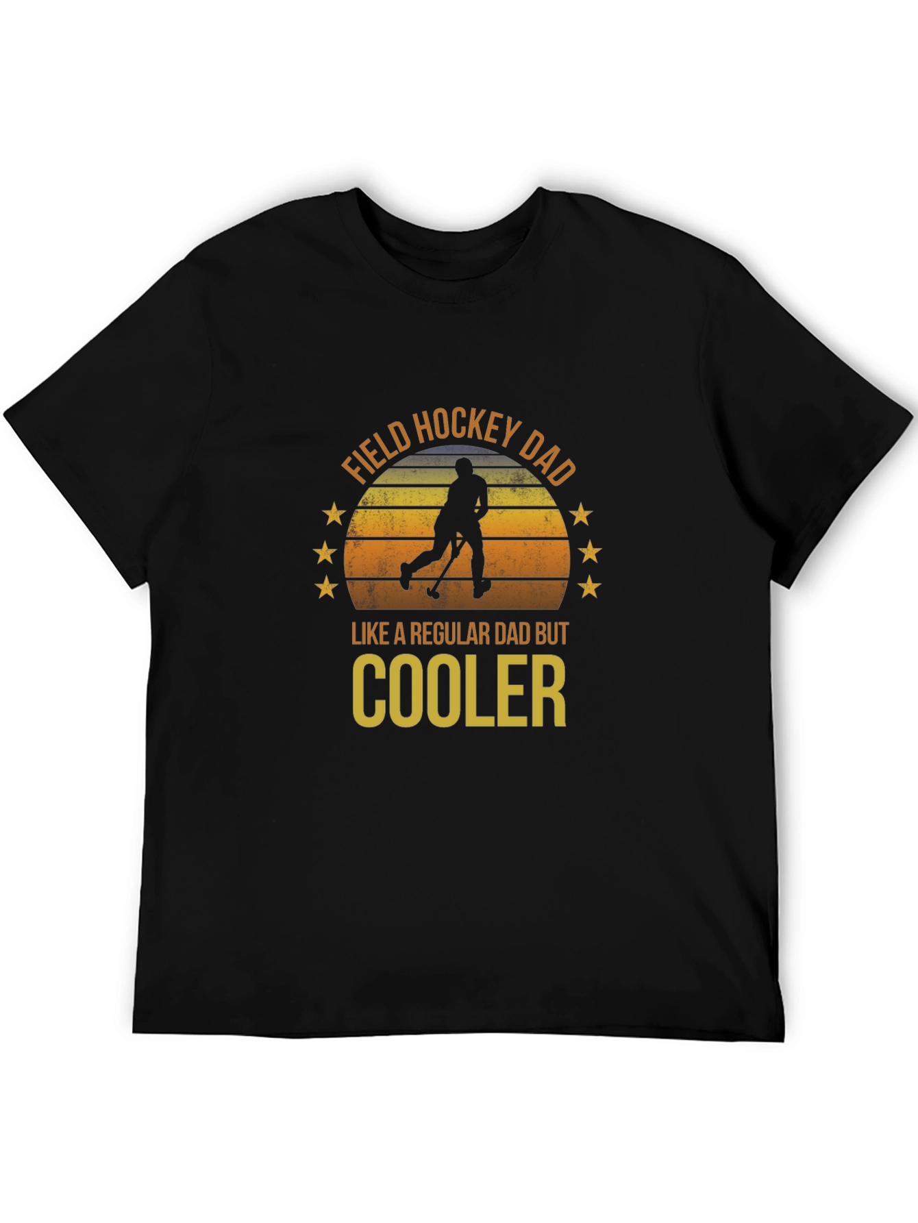 Black Field Hockey Dad T-Shirt - Cool Dad Edition view 5