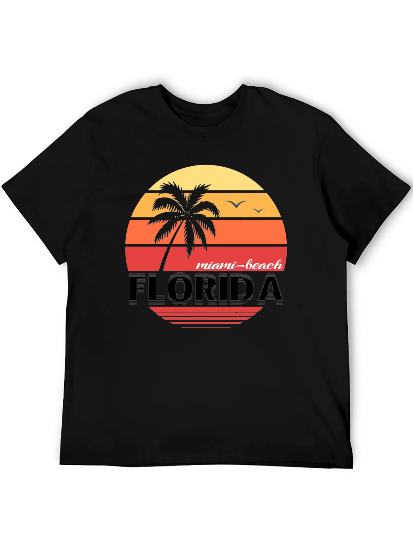 Miami Beach Florida Sunset T-Shirt - 5