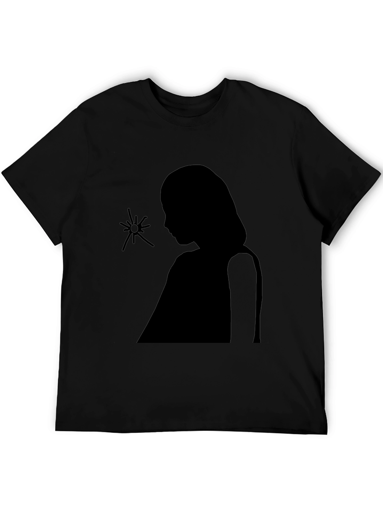 Black Silhouette Graphic Black Tee view 5