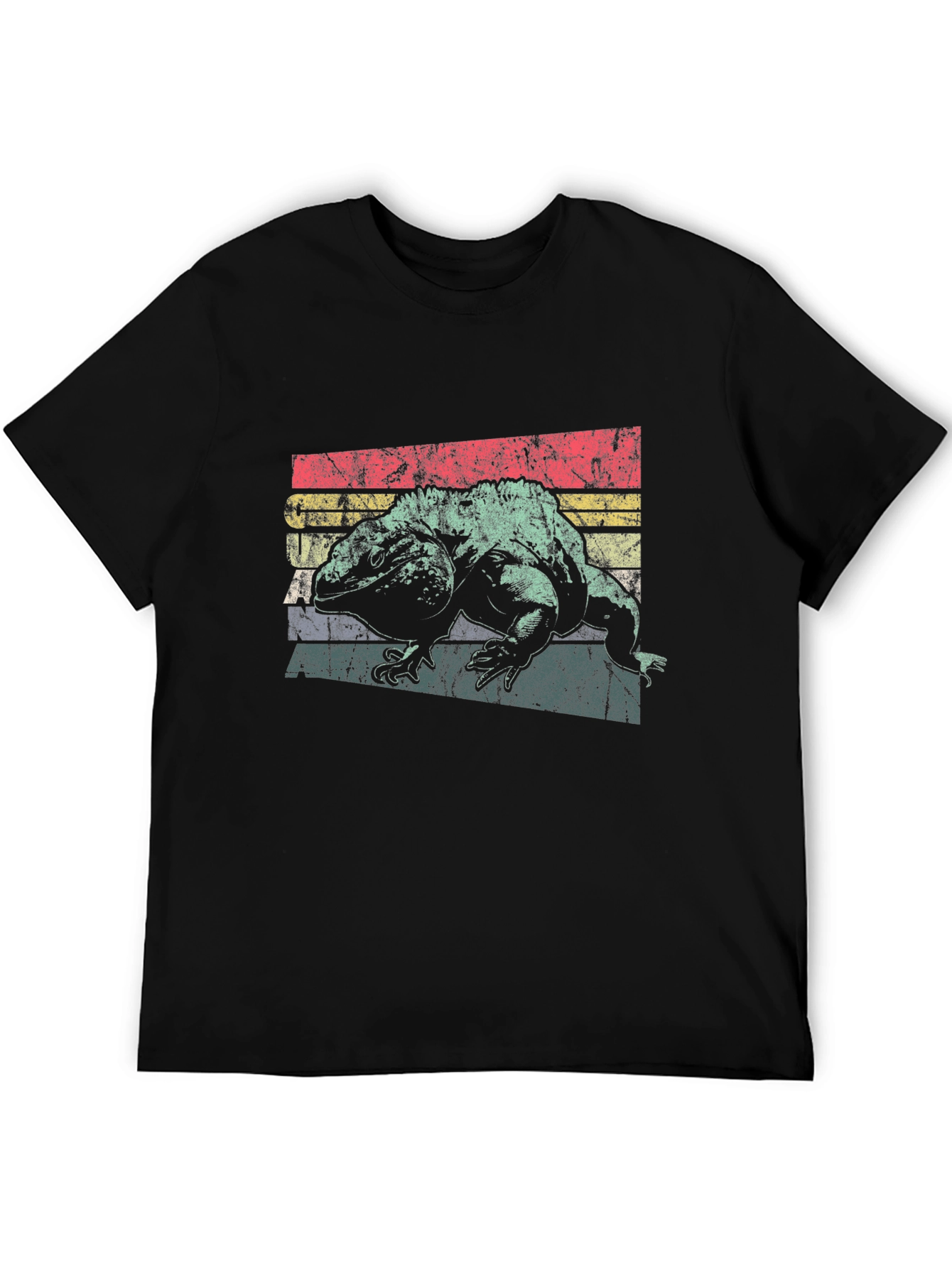Black Vintage Iguana Graphic T-Shirt - Retro Style view 5