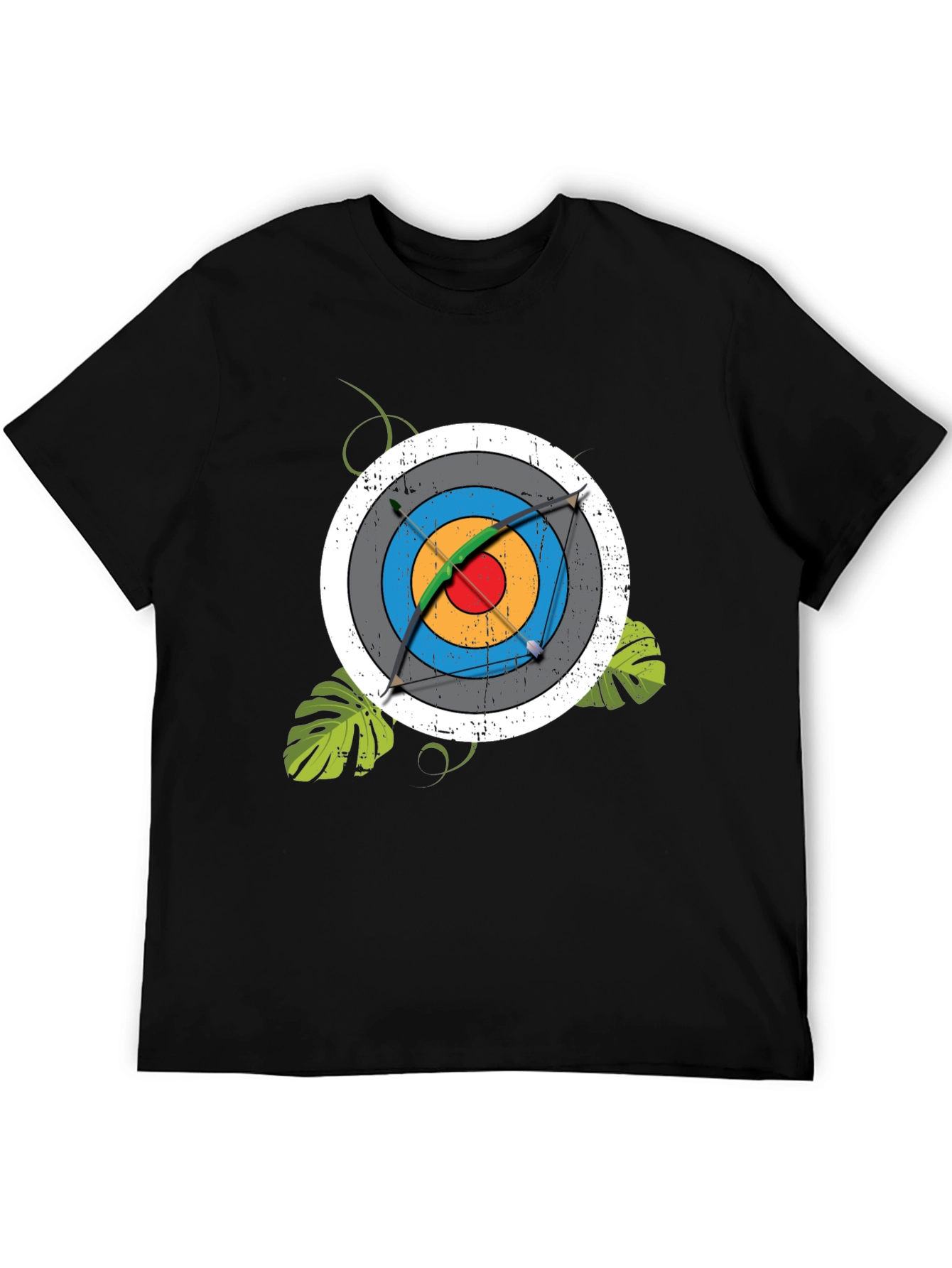 Black Archery Target Graphic Tee - Men's Black T-Shirt view 5