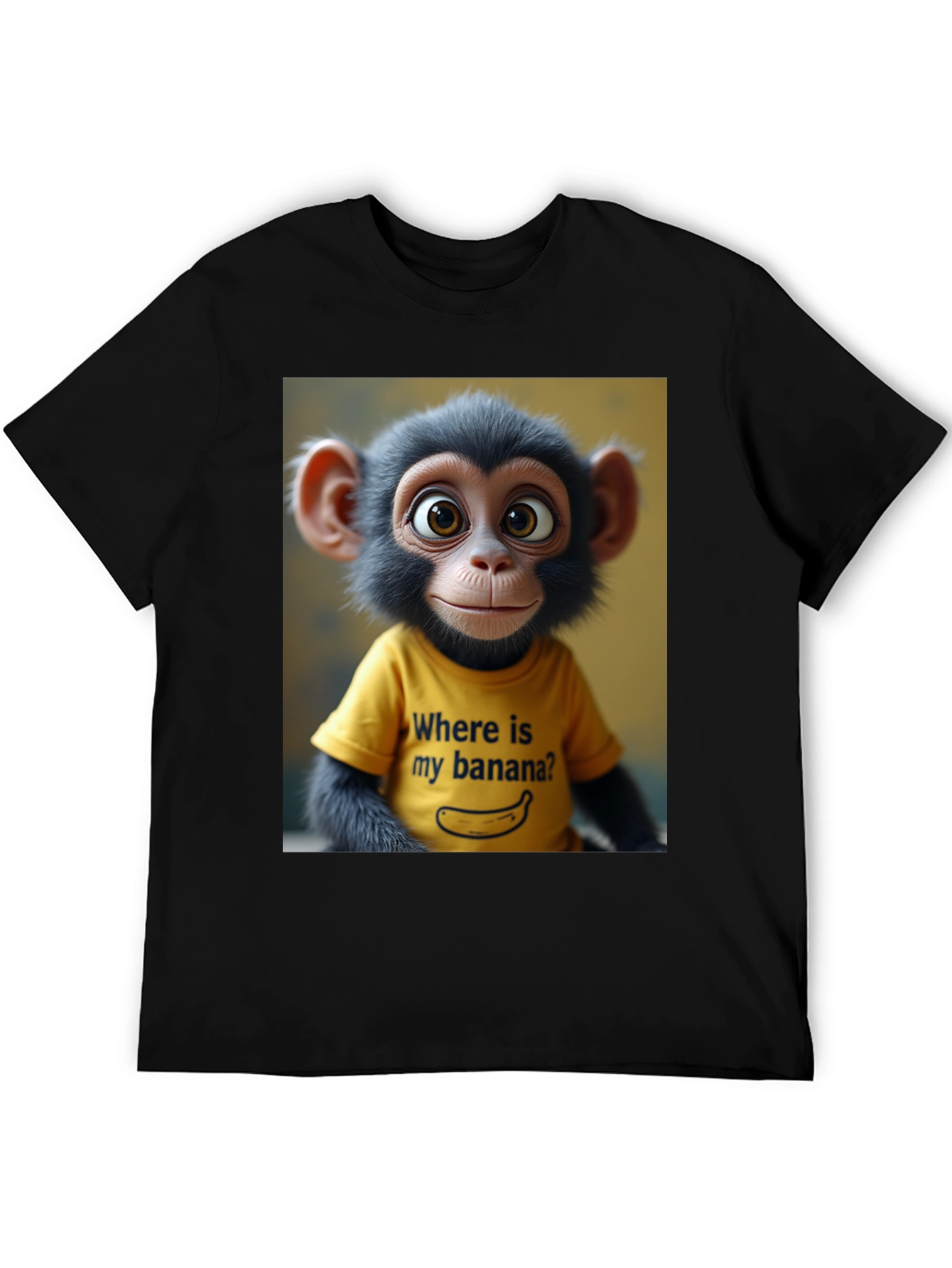 Black Monkey T-Shirt: Where's My Banana? view 5