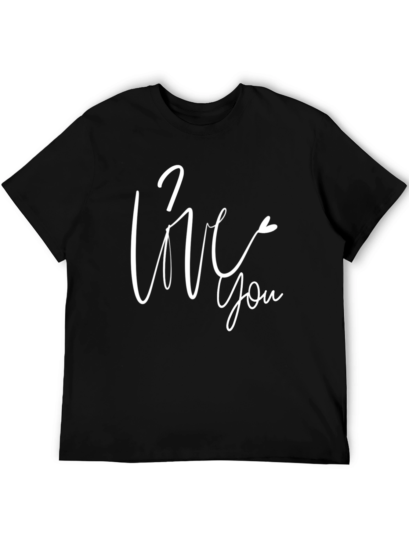 Black Love You Graphic Tee - Stylish Black T-Shirt view 5