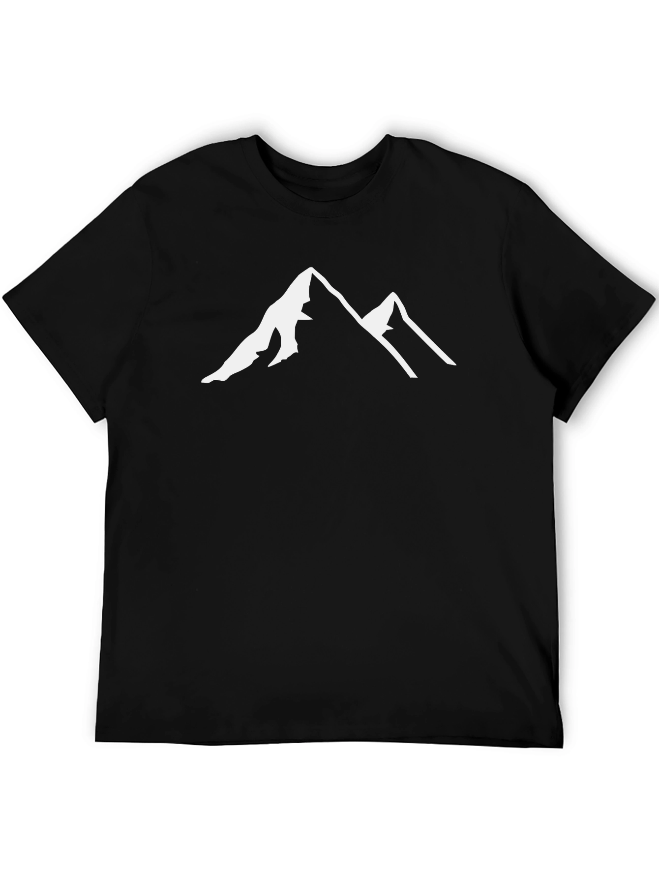 Black Mountain Peak Graphic T-Shirt - Black view 5