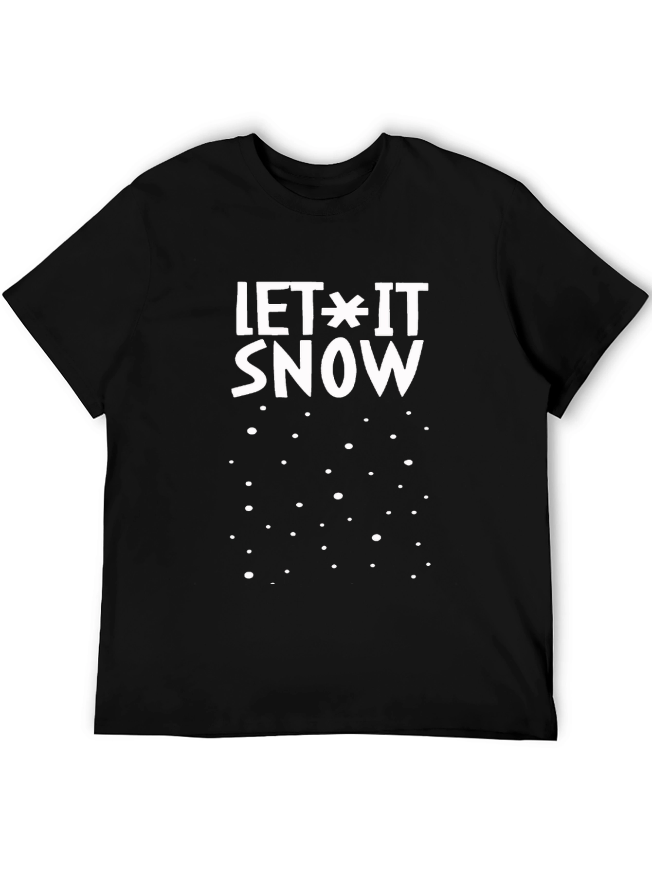 Black Let It Snow Graphic Tee view 5
