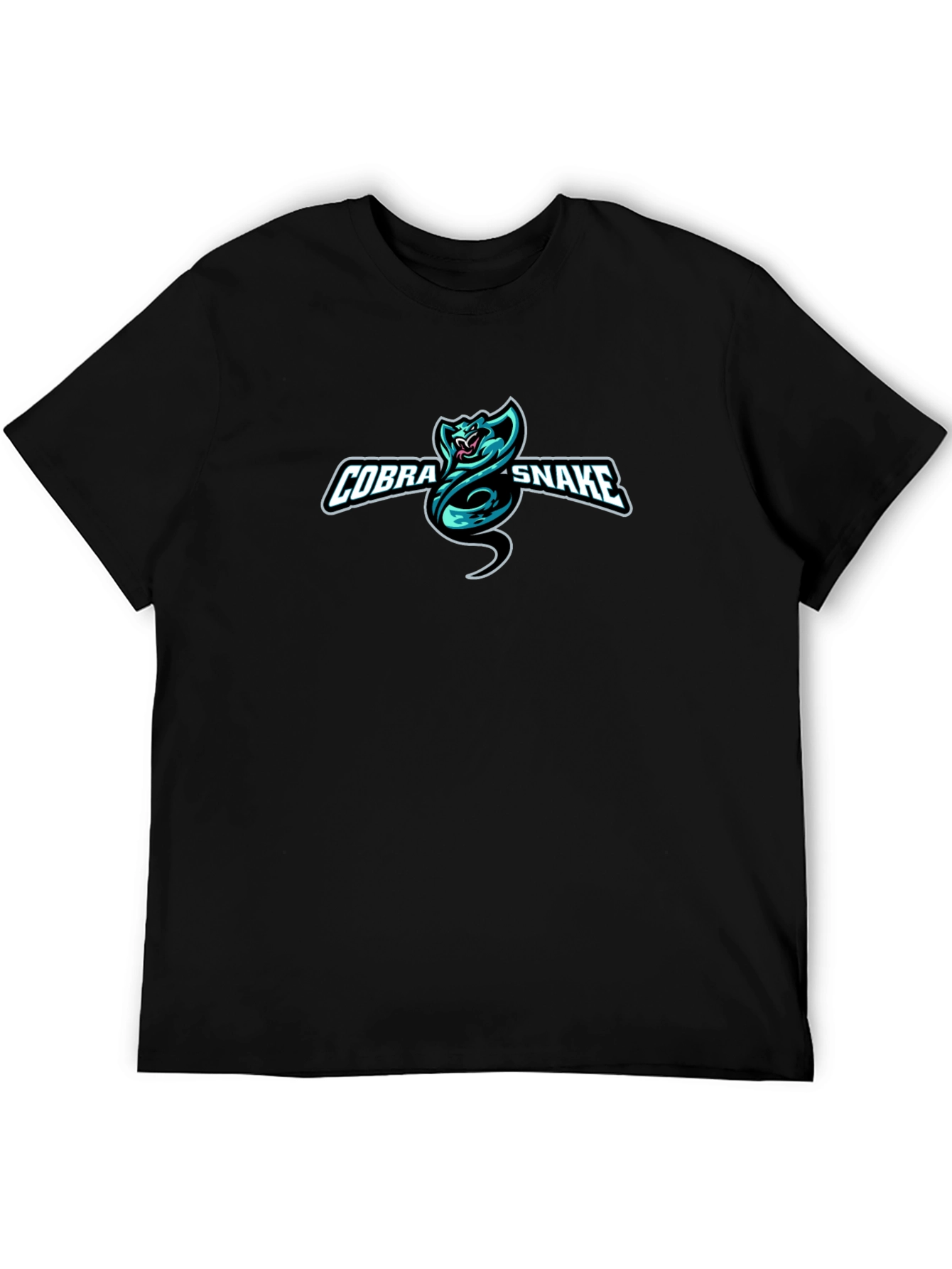 Black Cobra Snake Graphic Black T-Shirt view 5