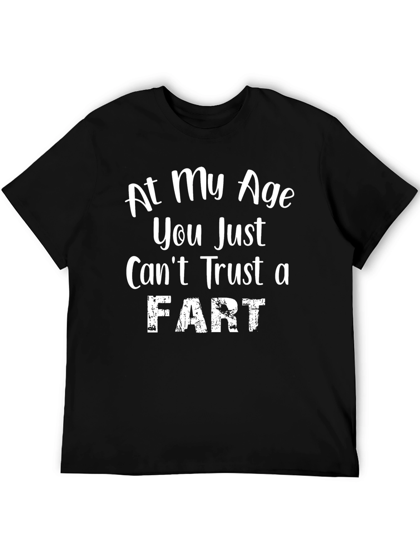 Black Funny "Trust a Fart" Graphic T-Shirt view 5