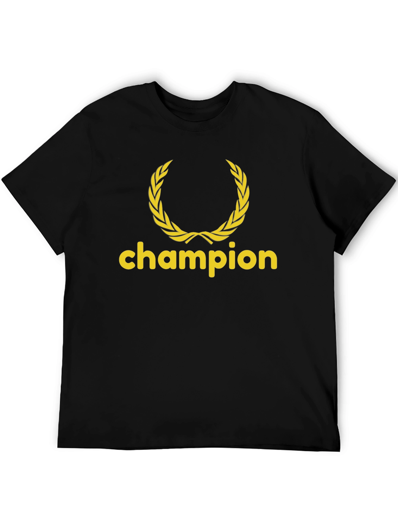 Black Champion Graphic Tee - Black Cotton Blend view 5