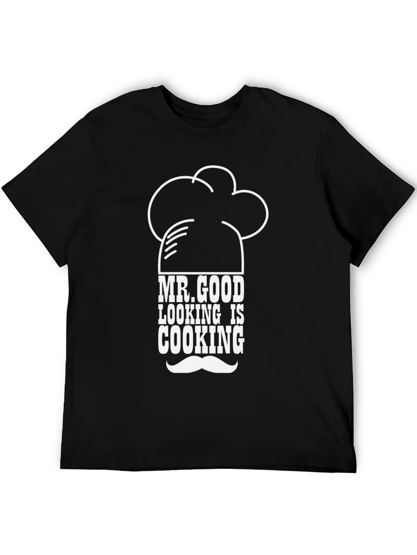 Black Mr. Good Looking is Cooking Funny Graphic Tee view 5