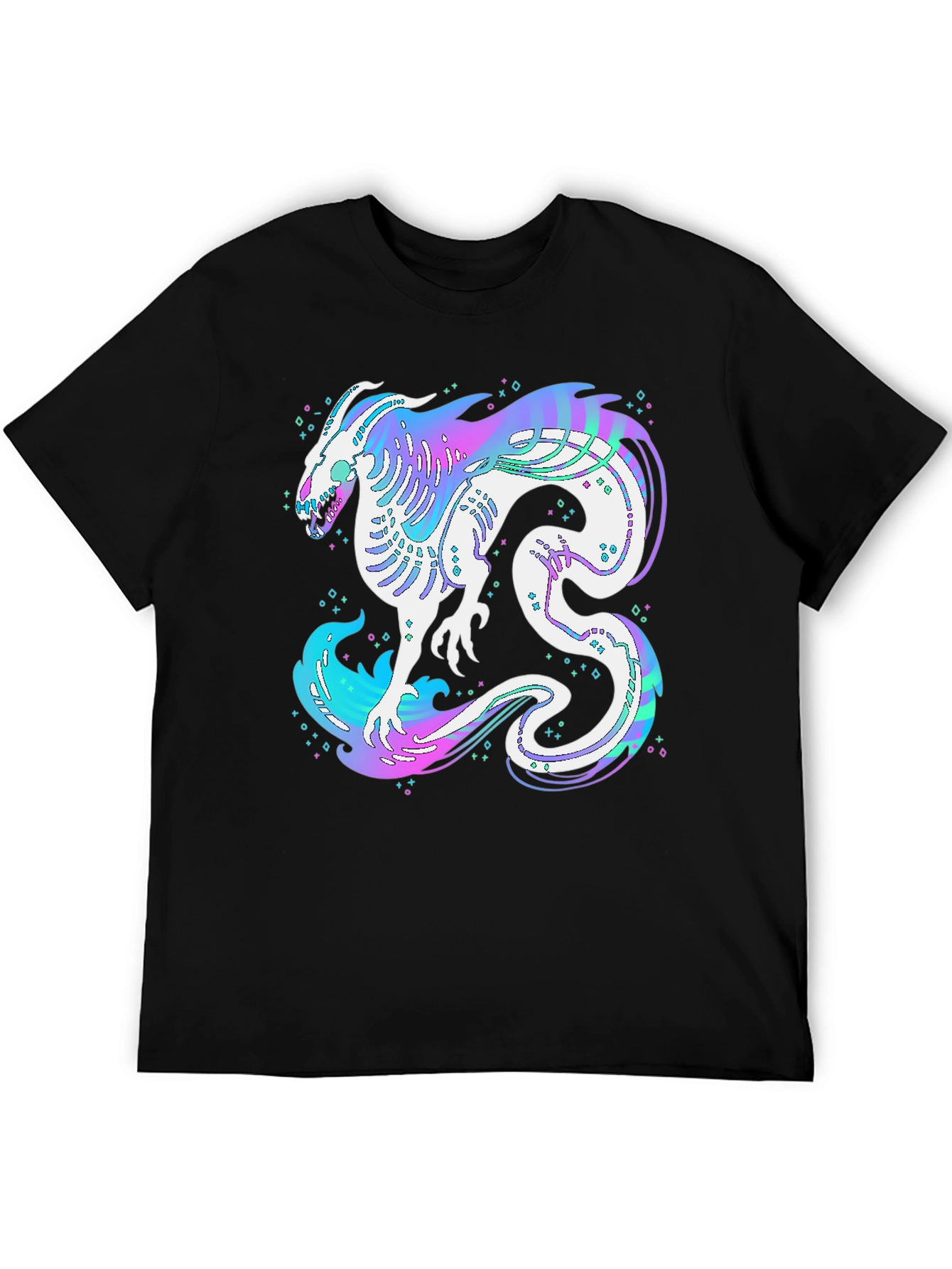 Black Mystic Dragon Graphic Black T-Shirt view 5