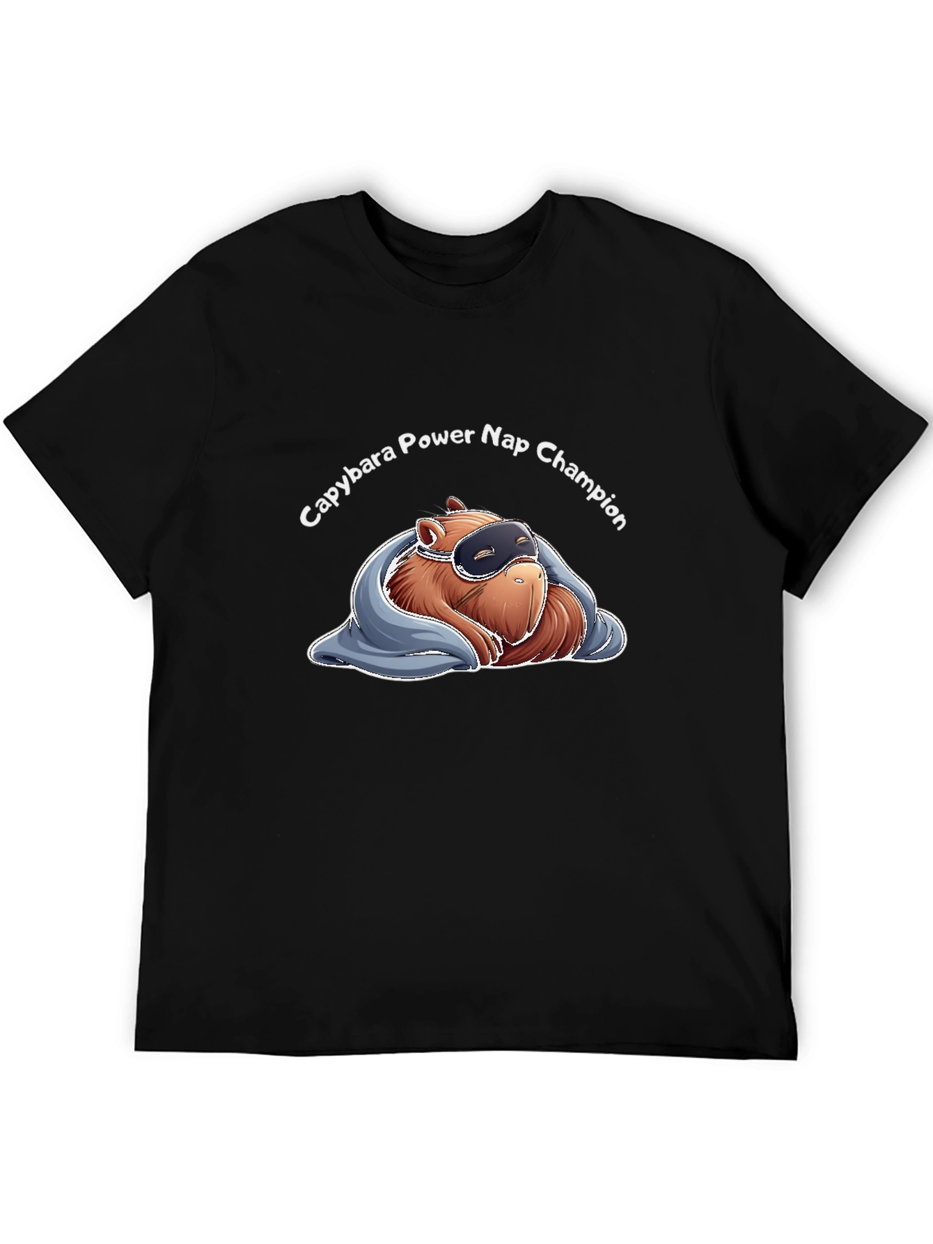 Black Capybara Power Nap Champion Graphic T-Shirt view 5