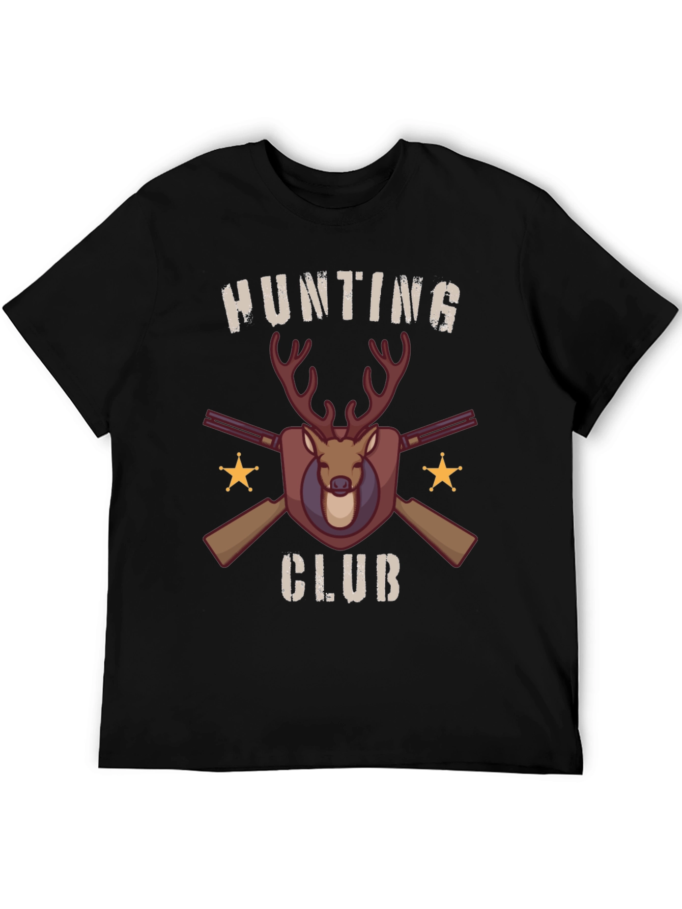 Black Hunting Club Graphic T-Shirt - Black view 5