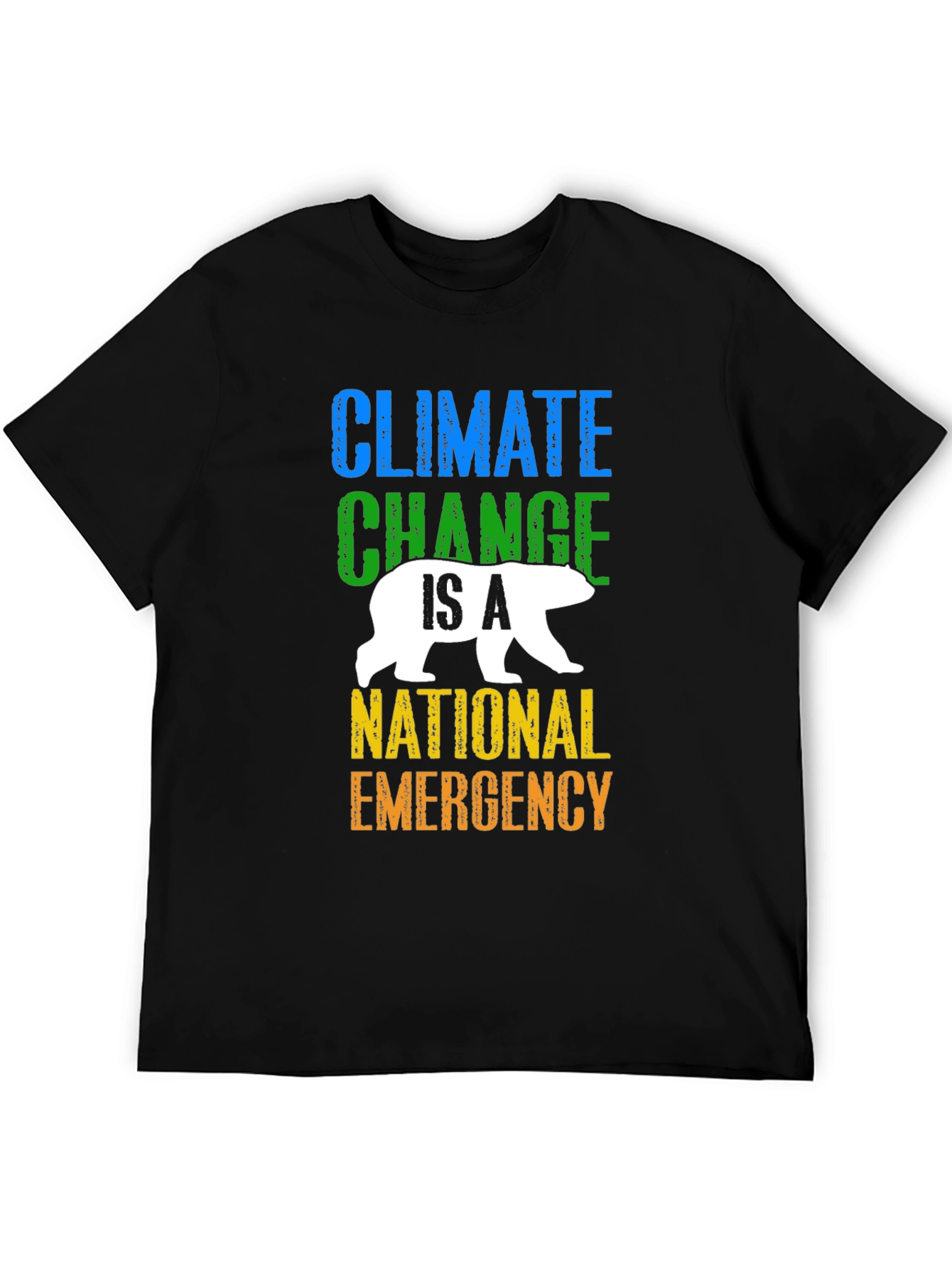 Black Climate Change is a National Emergency T-Shirt view 5