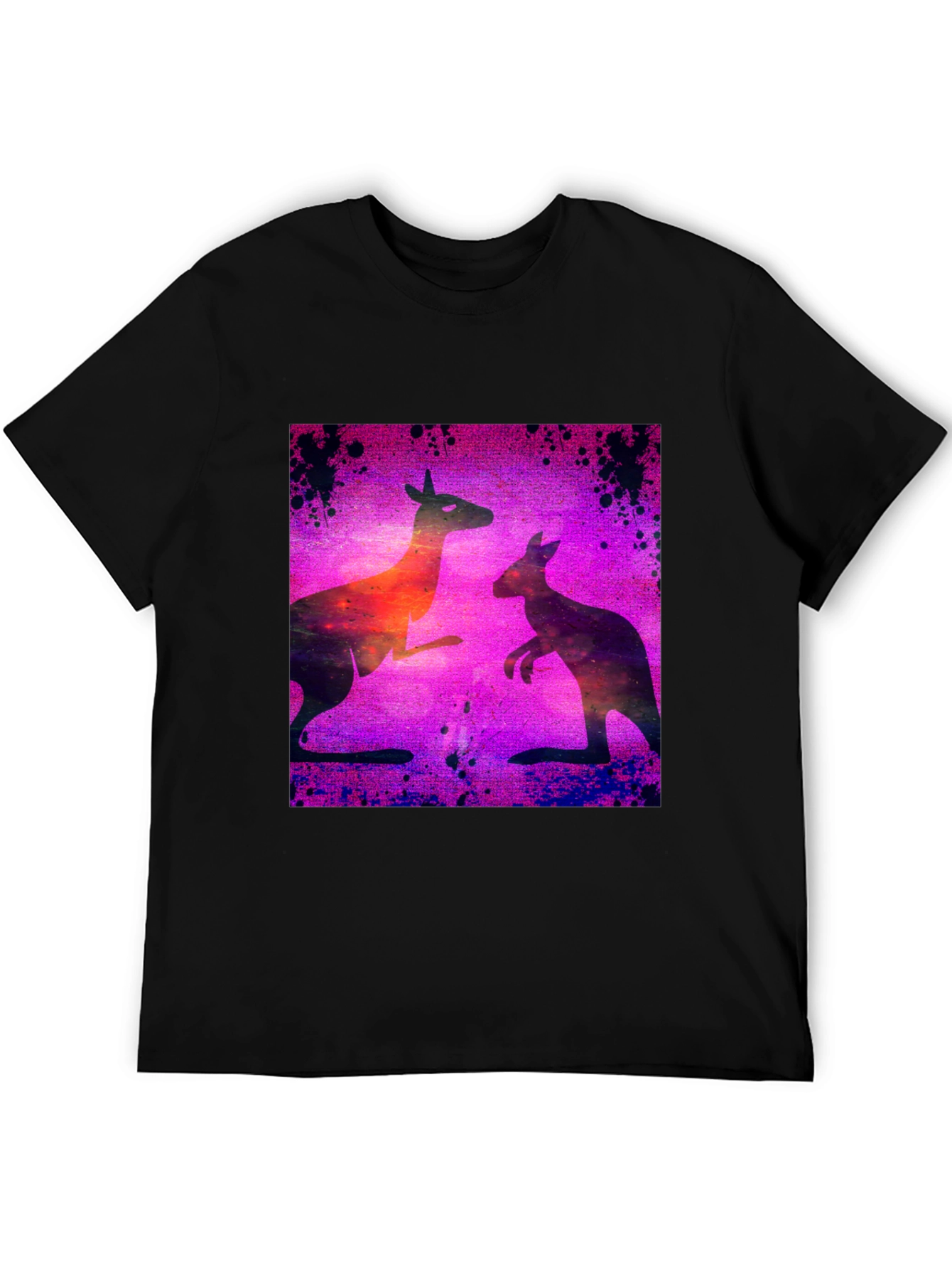 Black Kangaroo Galaxy T-Shirt view 5
