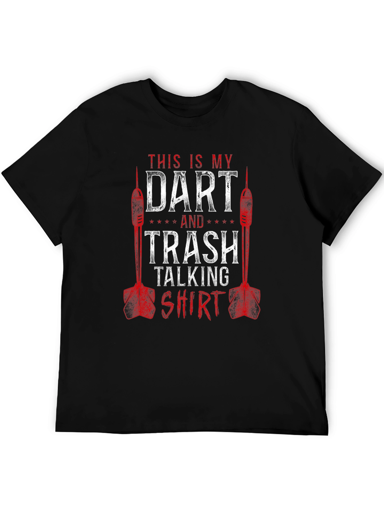 Black Dart and Trash Talking Shirt - Funny Darts T-Shirt view 5