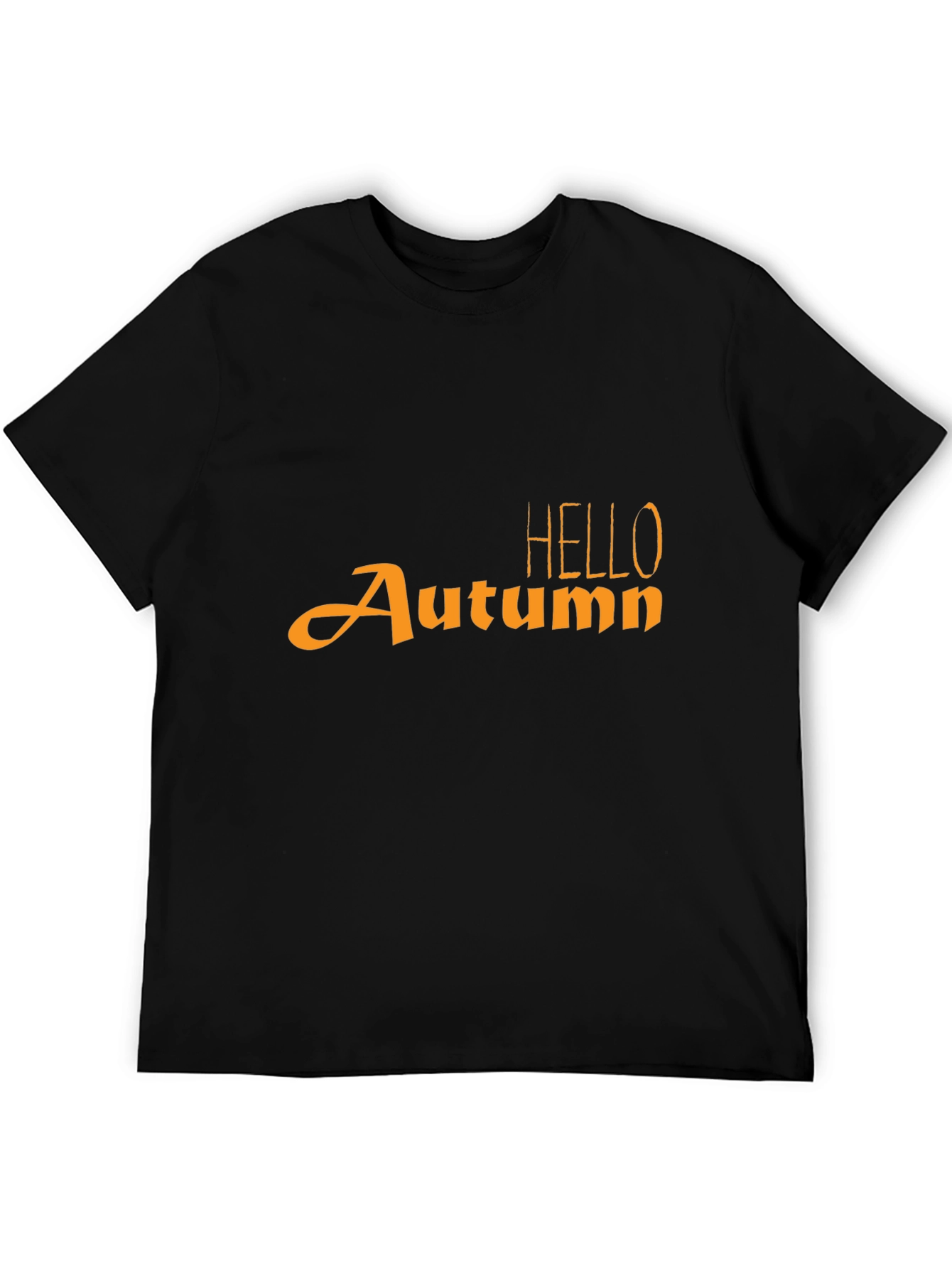 Black Hello Autumn Graphic Tee - Stylish Fall T-Shirt view 5