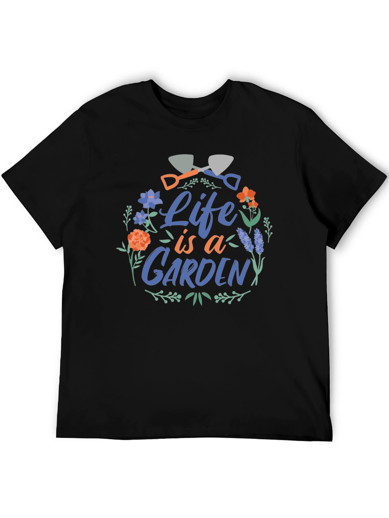 Black Life is a Garden T-Shirt - Floral Graphic Tee view 5