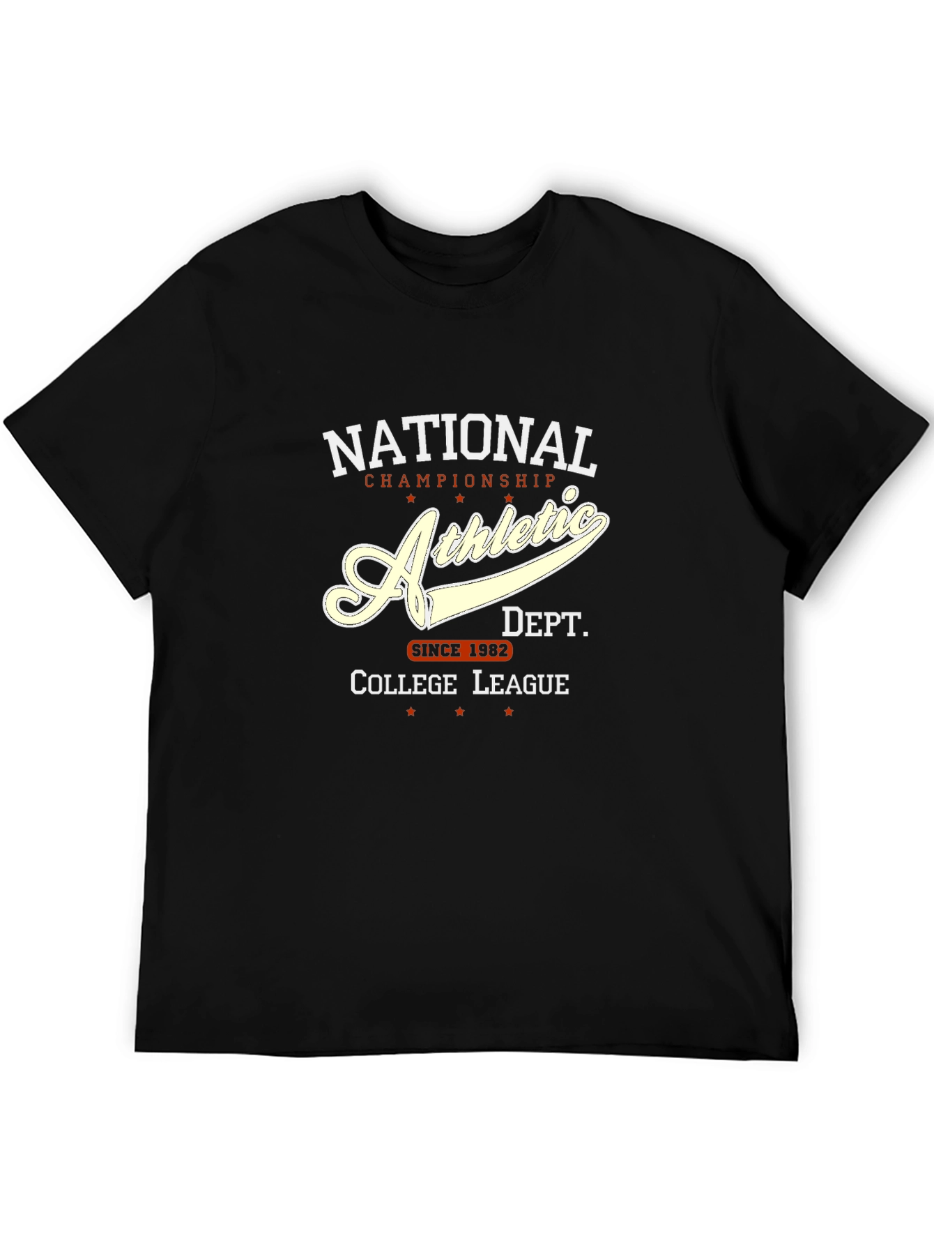 Black National Athletic College League Graphic T-Shirt view 5