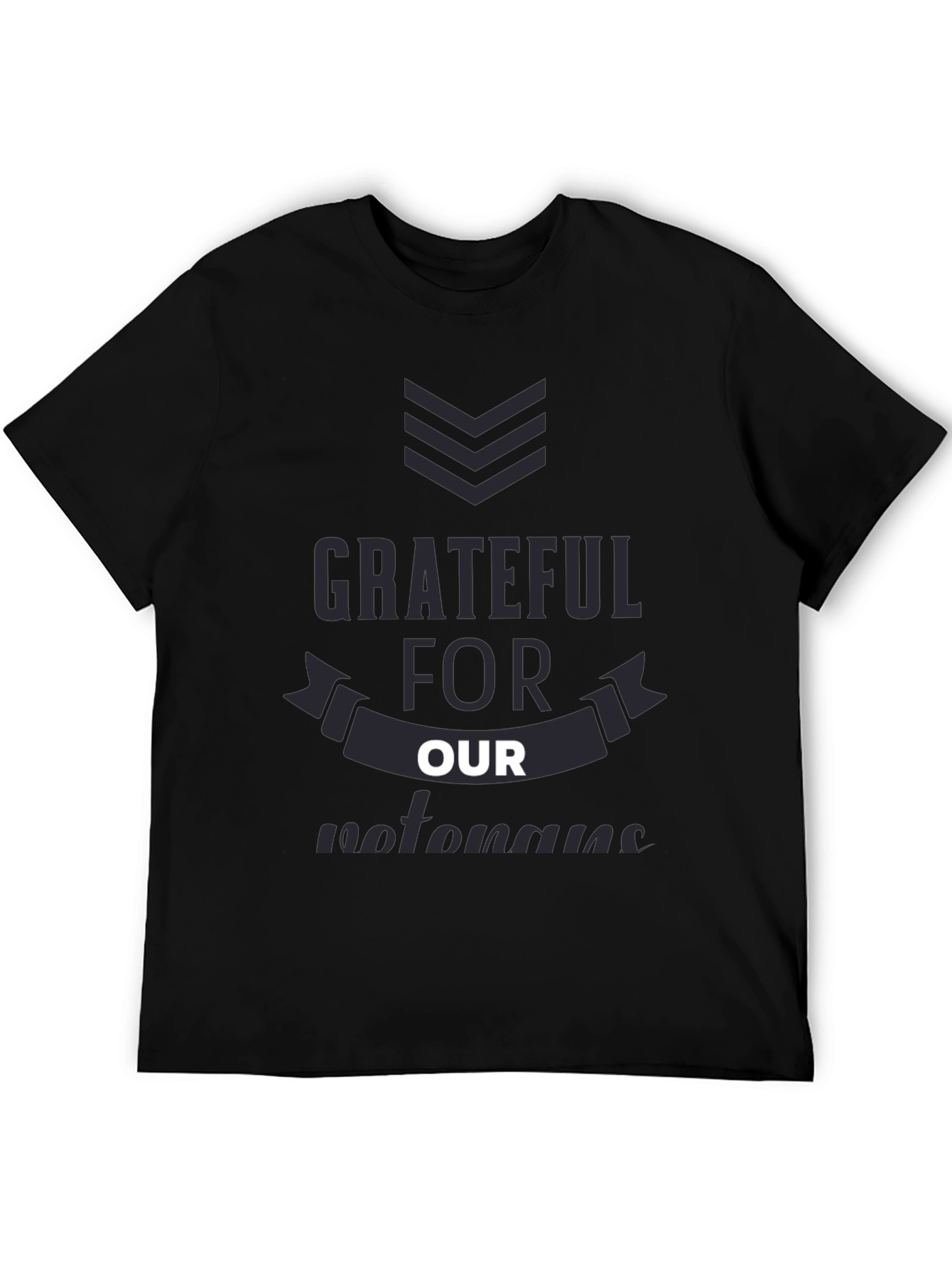 Black Grateful T-Shirt - Soft Cotton Blend Casual Wear view 5