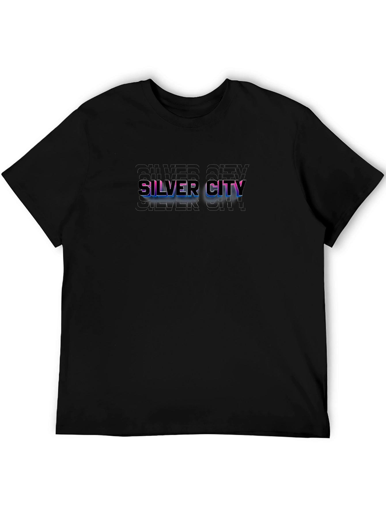 Black Silver City T-Shirt - Black view 5