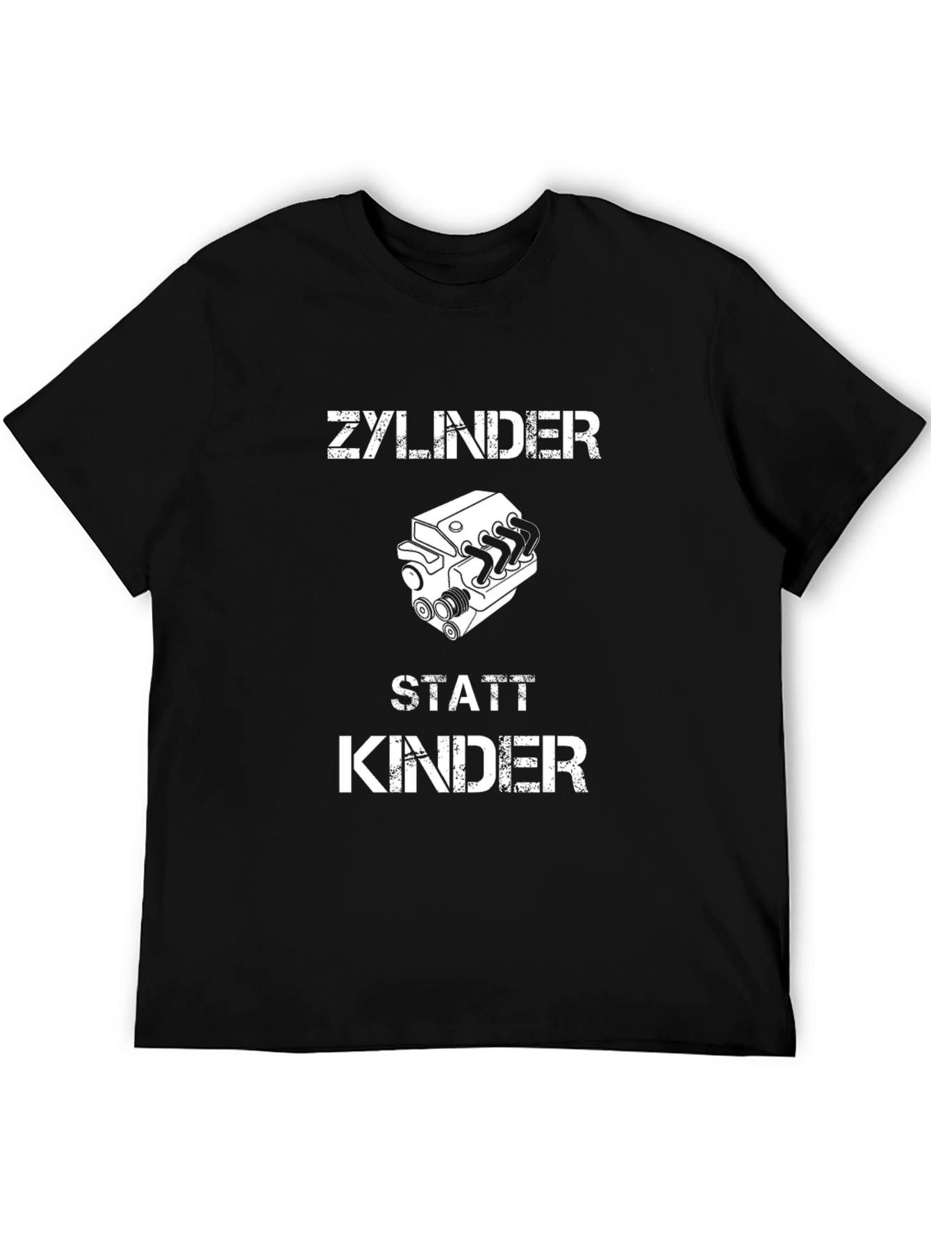 Black Zylinder Statt Kinder T-Shirt - Car Enthusiast Humor Tee view 5