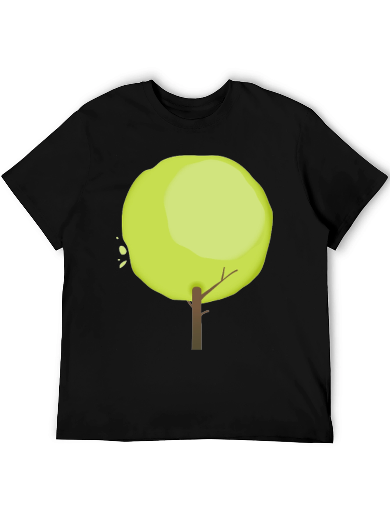 Black Tree Graphic Black Cotton Casual T-Shirt view 5