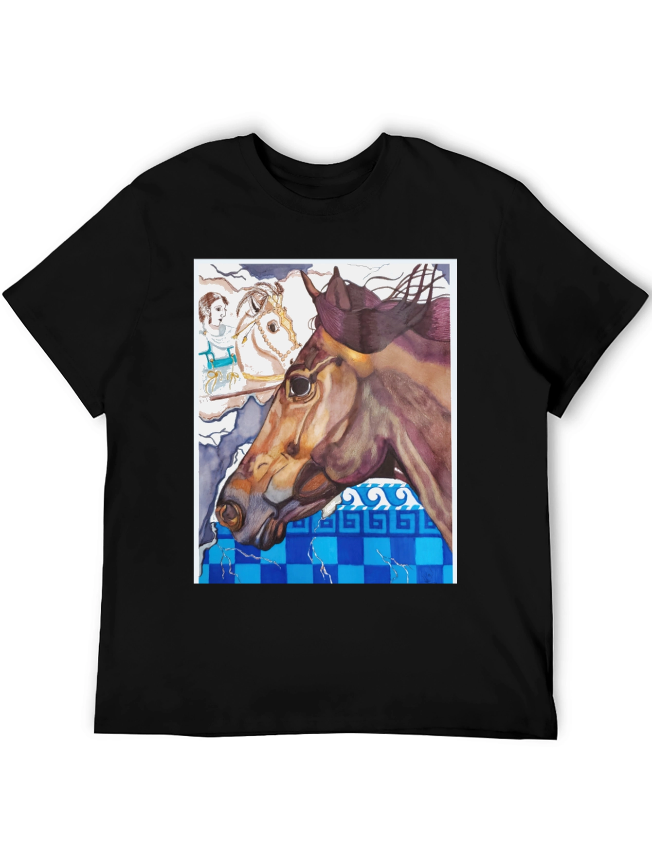 Black Horse Art Graphic Tee view 5