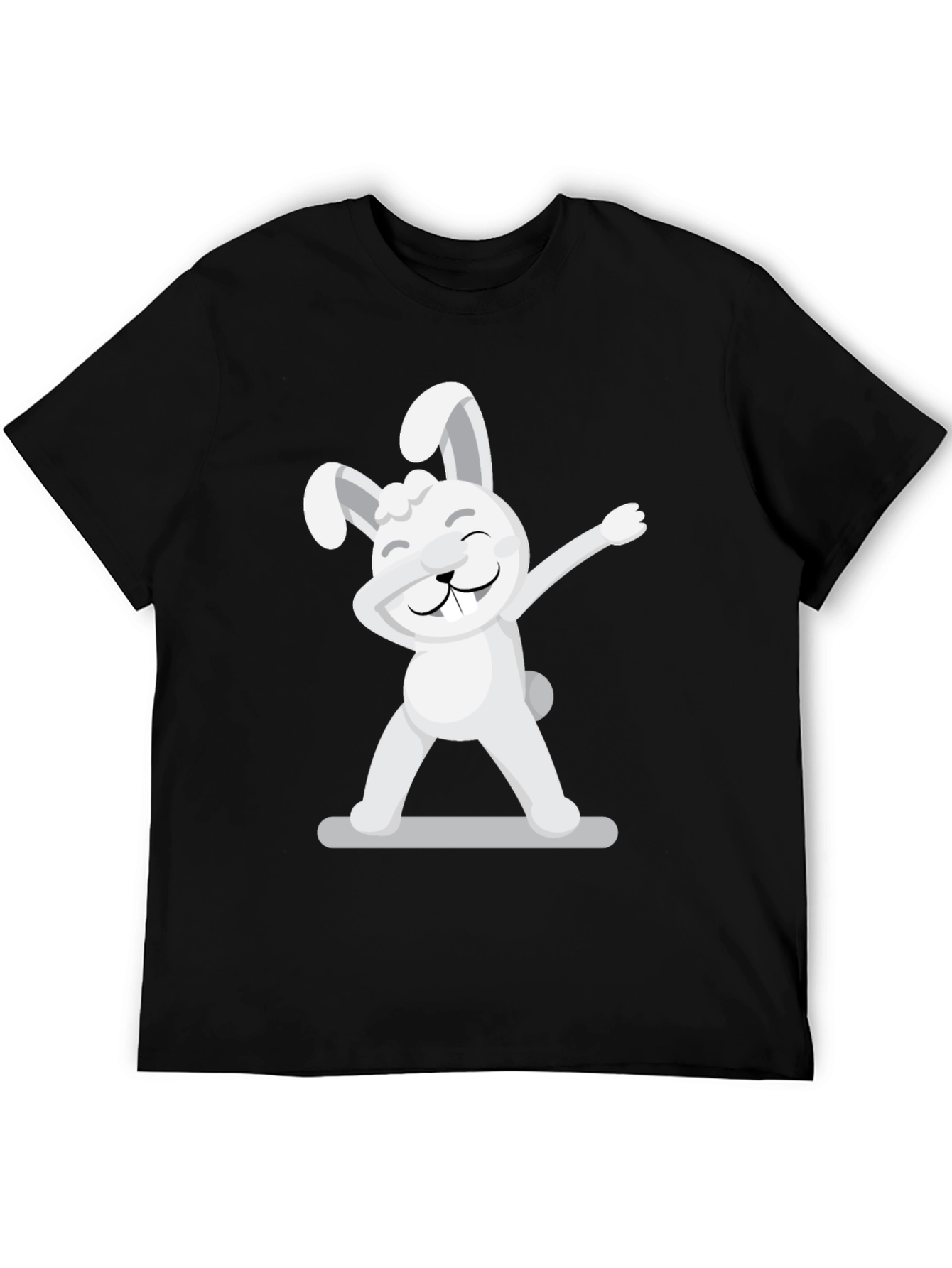 Dabbing Bunny Graphic Tee - Cool & Comfy Black T-Shirt - 5