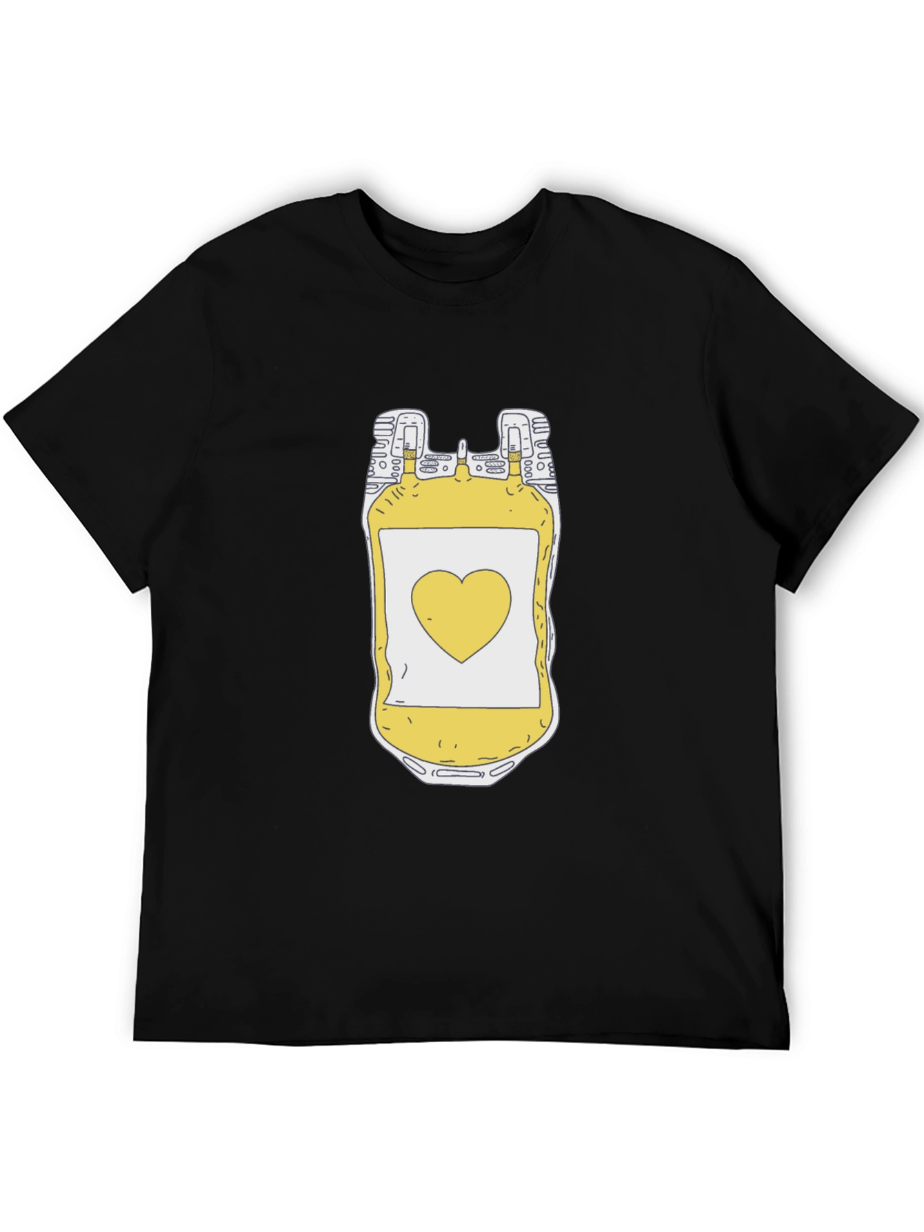 Black Donate Love Tee - Black Graphic T-Shirt view 5