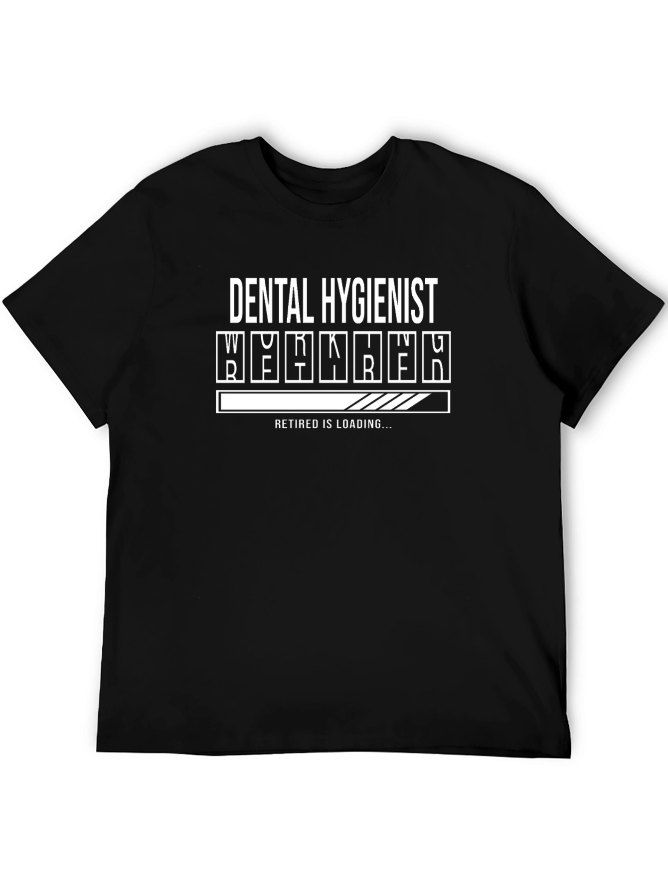 Black Dental Hygienist Retirement Loading T-Shirt view 5