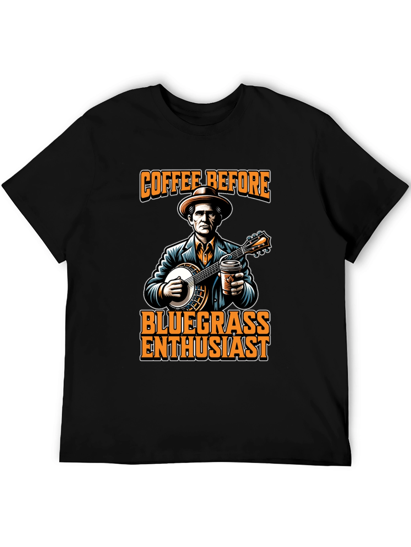 Black Coffee Before Bluegrass T-Shirt view 5