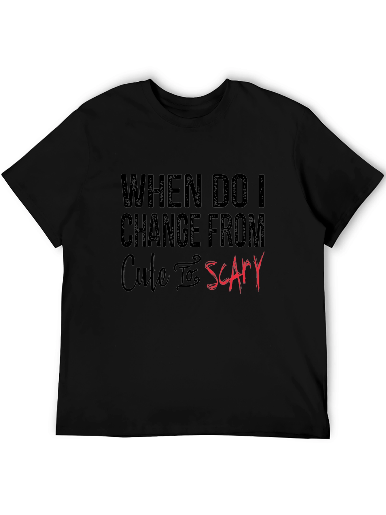Black Cute to Scary Graphic Tee view 5