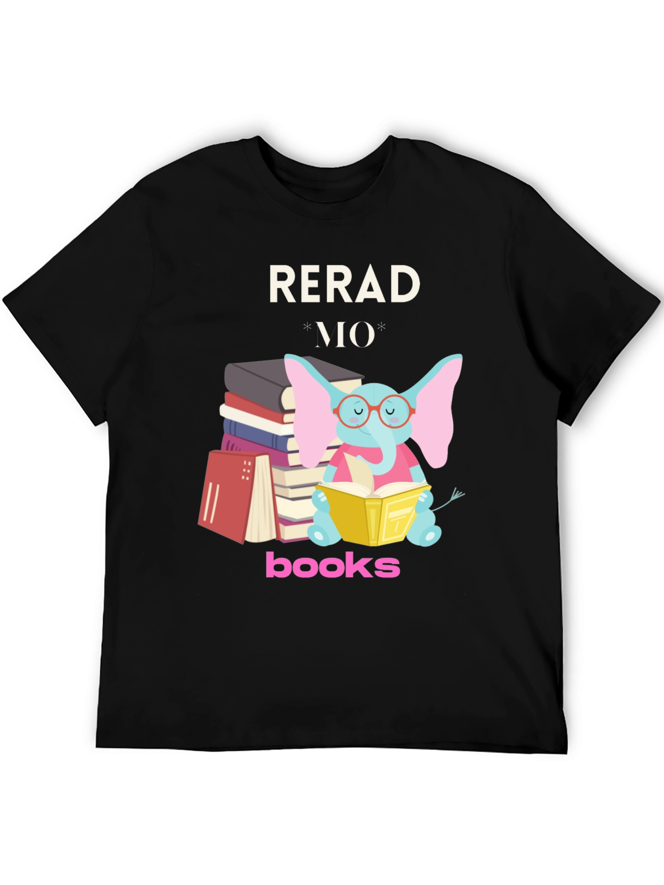 Black Read More Books T-Shirt view 5
