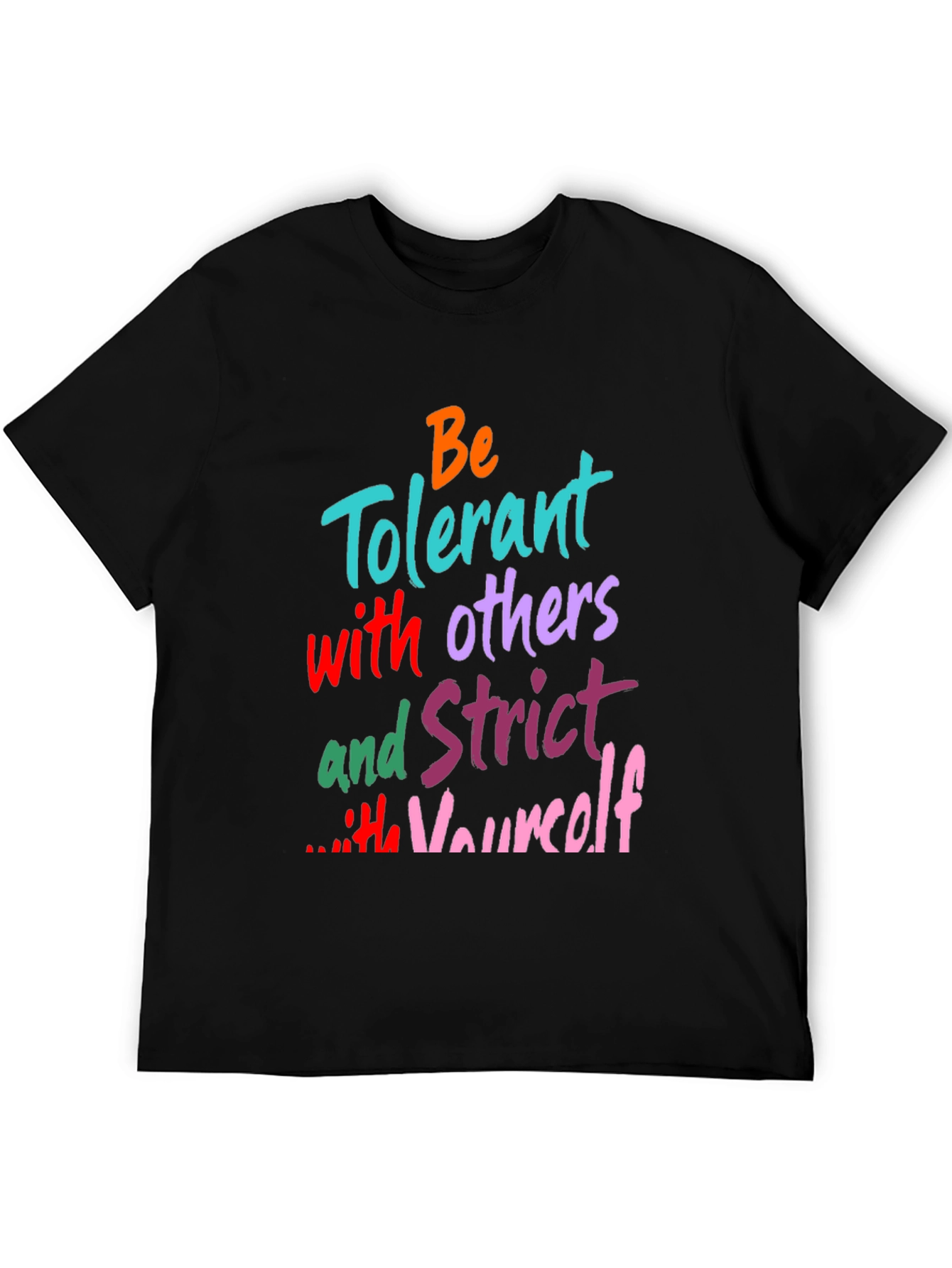 Black Be Tolerant Graphic Print T-Shirt view 5
