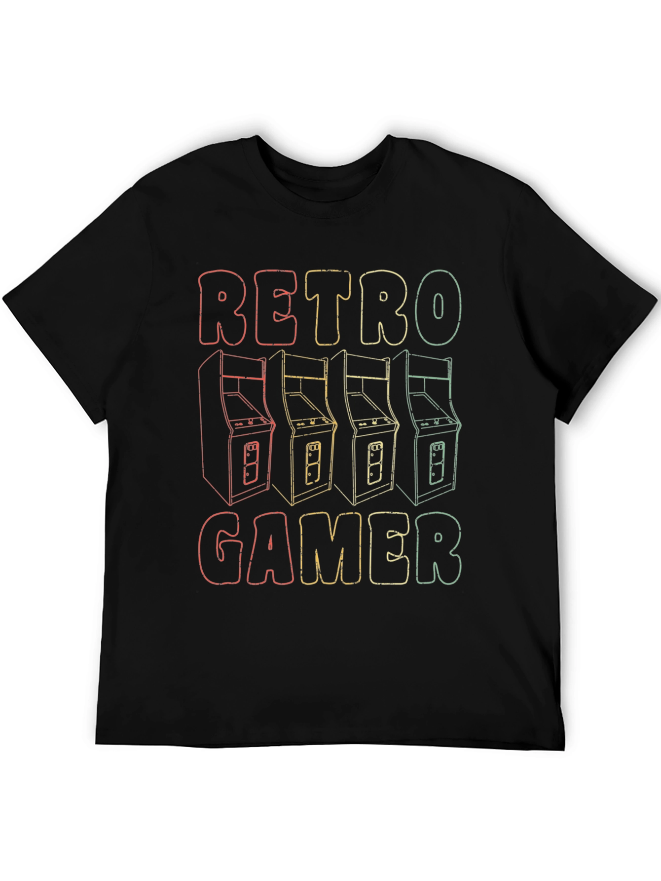 Black Retro Gamer T-Shirt - Classic Arcade Design view 5