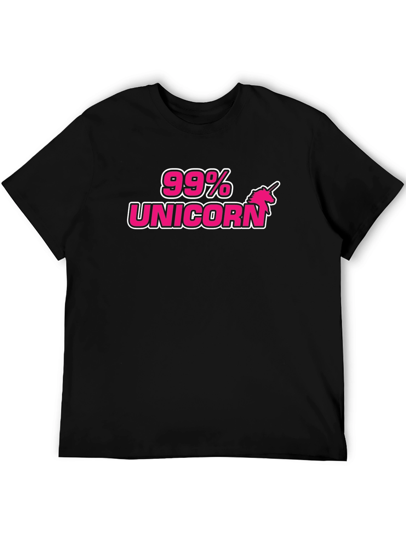Black 99% Unicorn T-Shirt - Quirky Graphic Tee view 5