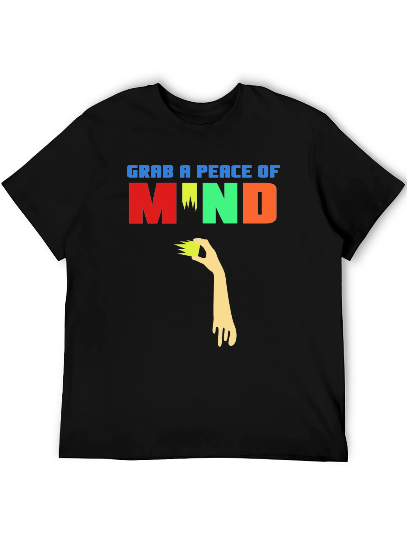 Black Grab A Peace Of Mind Graphic T-Shirt view 5