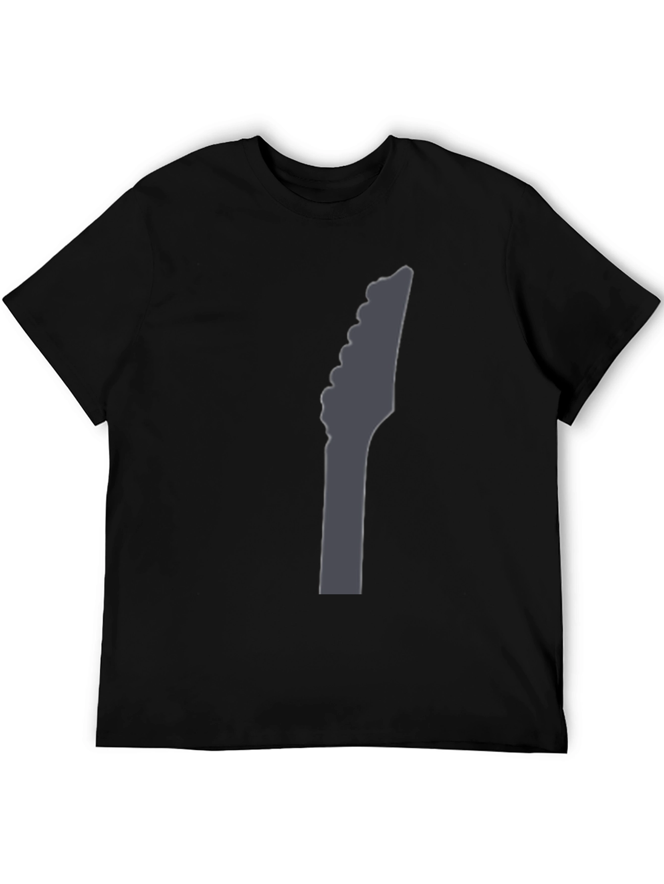 Black Guitar Headstock Graphic Black T-Shirt view 5