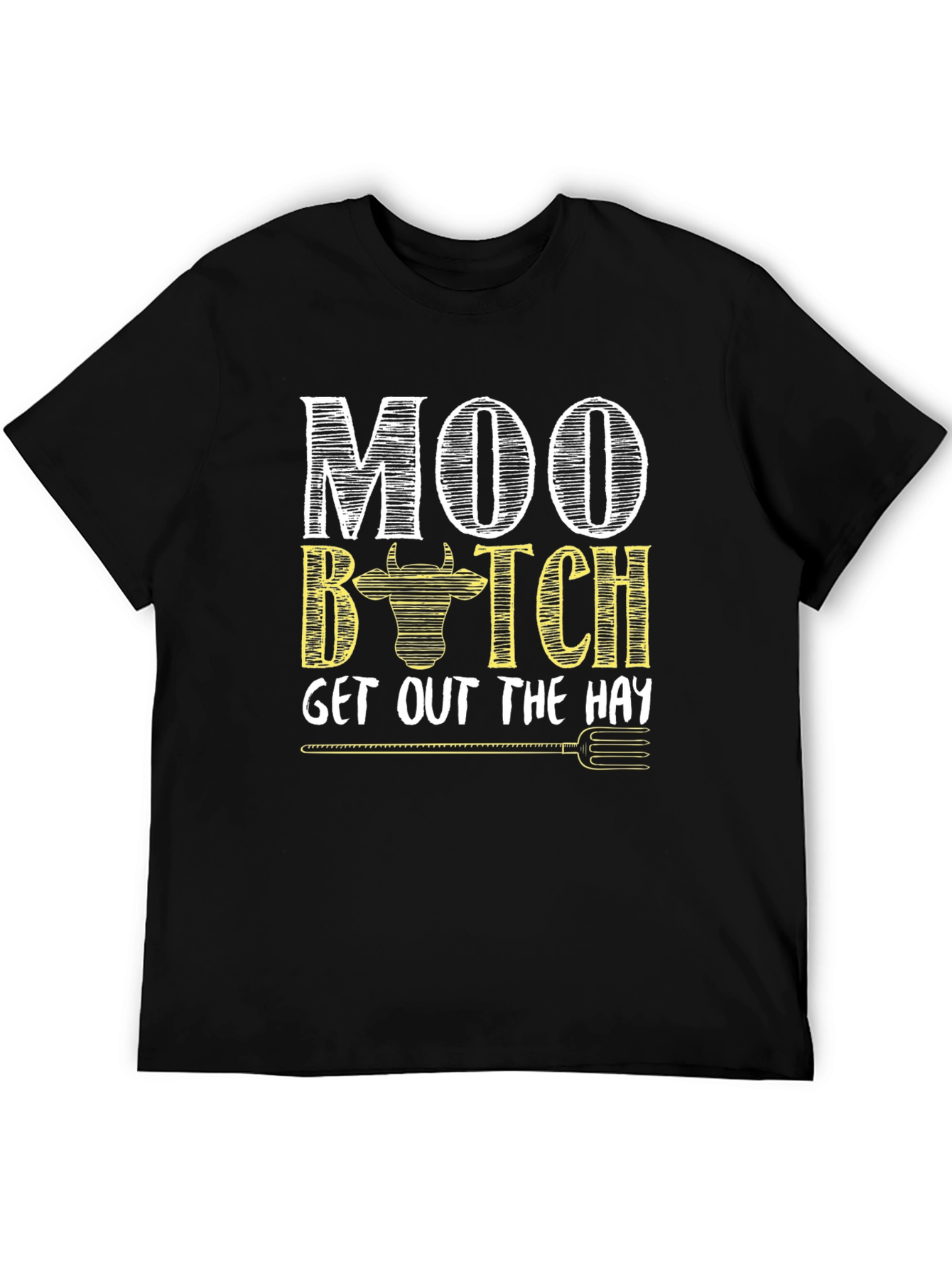 Black Moo B*tch T-Shirt - Farm Humor Novelty Tee view 5