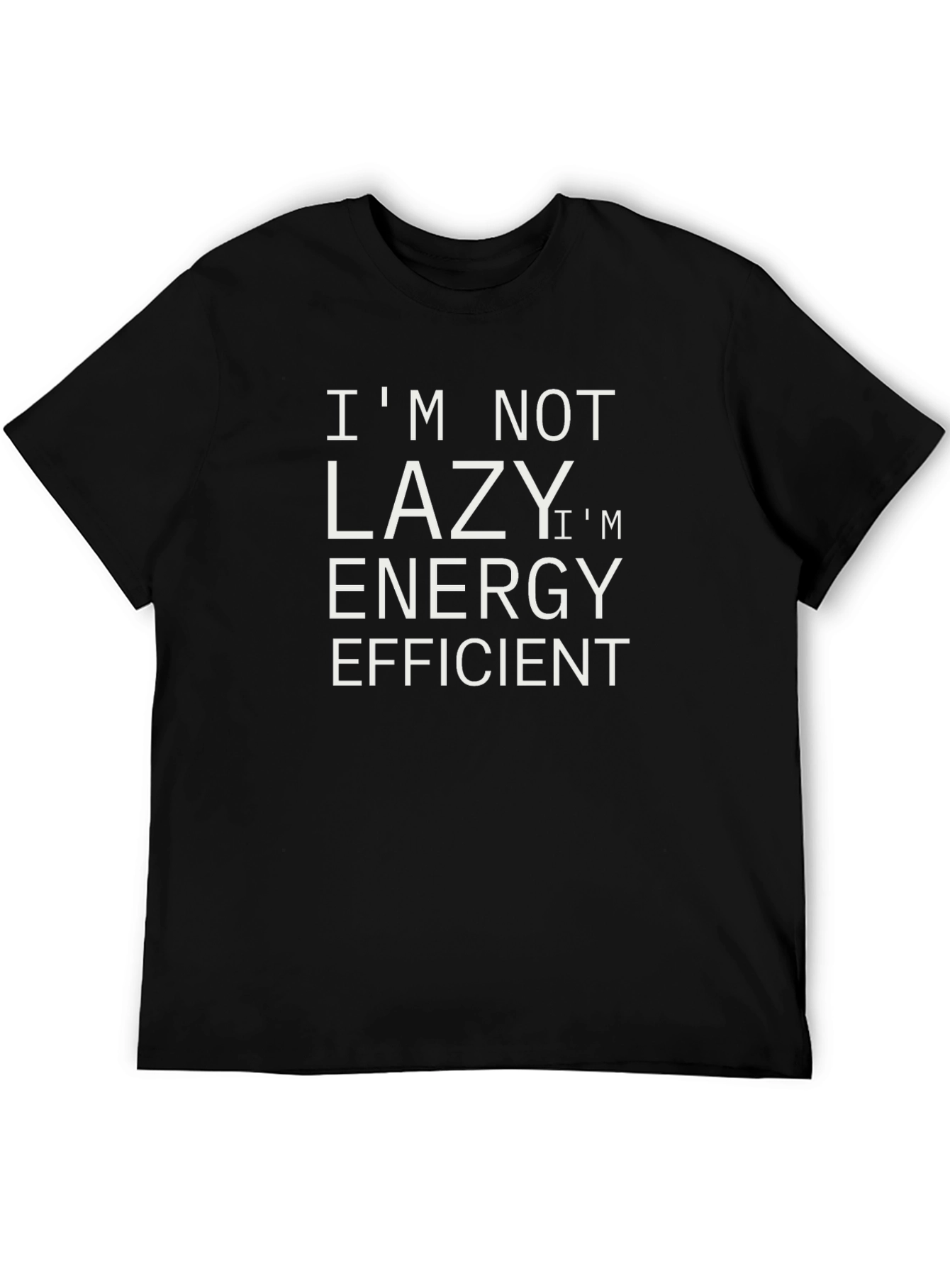Black Funny Energy Efficient Graphic Tee view 5