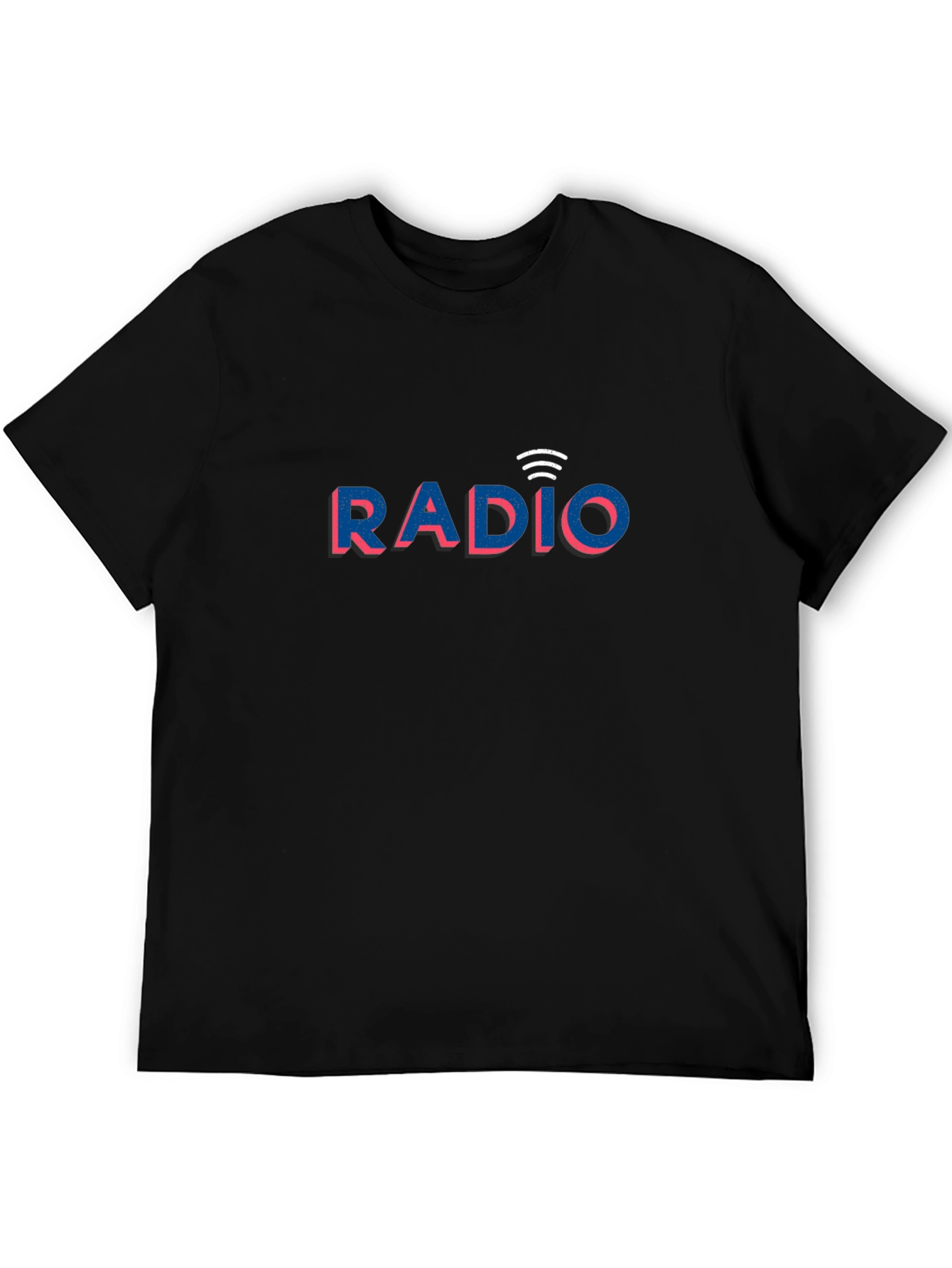 Black Radio Graphic Tee - Stylish Men's Black T-Shirt view 5
