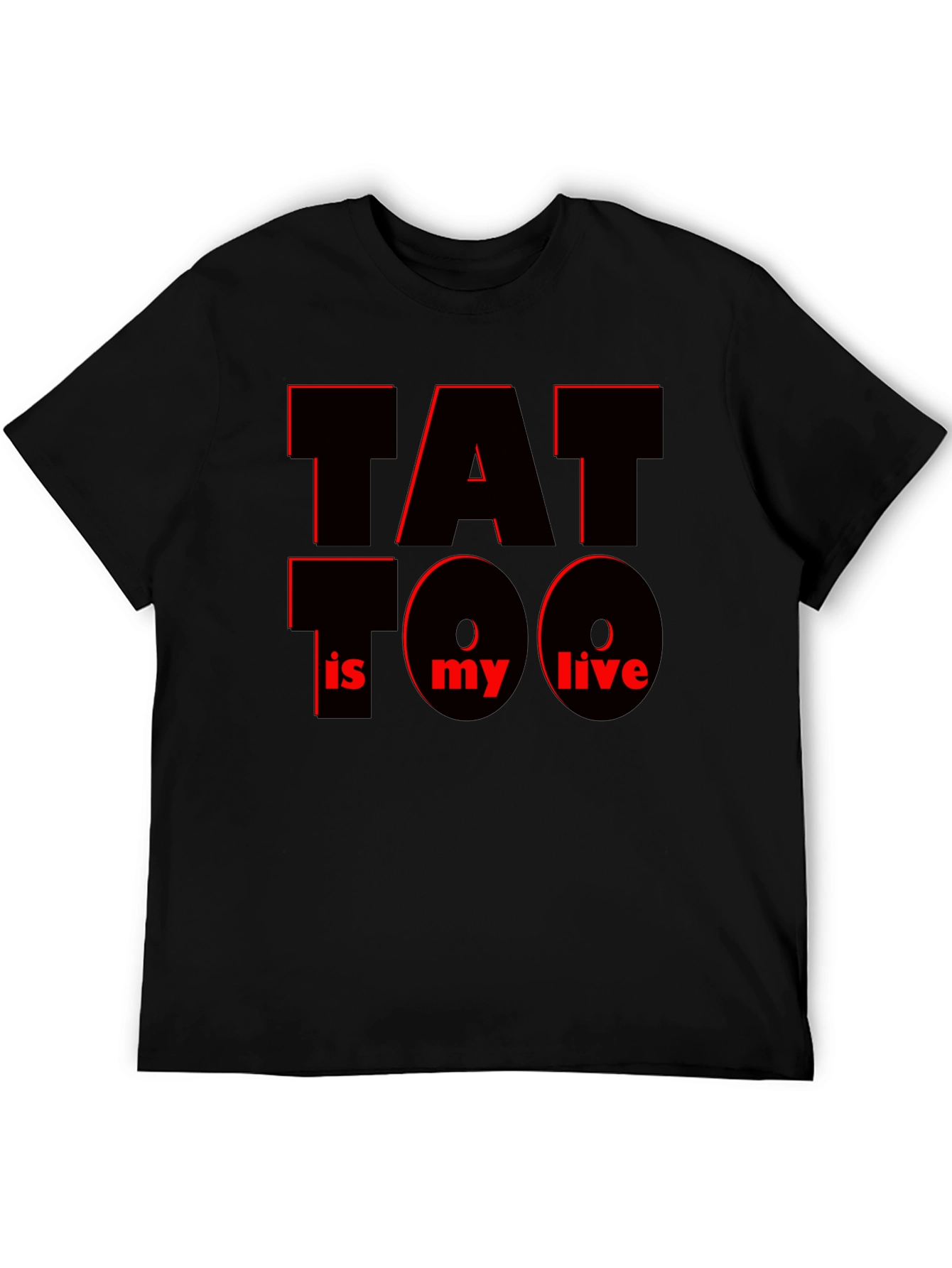Black Tattoo Is My Life Graphic Tee - Black view 5