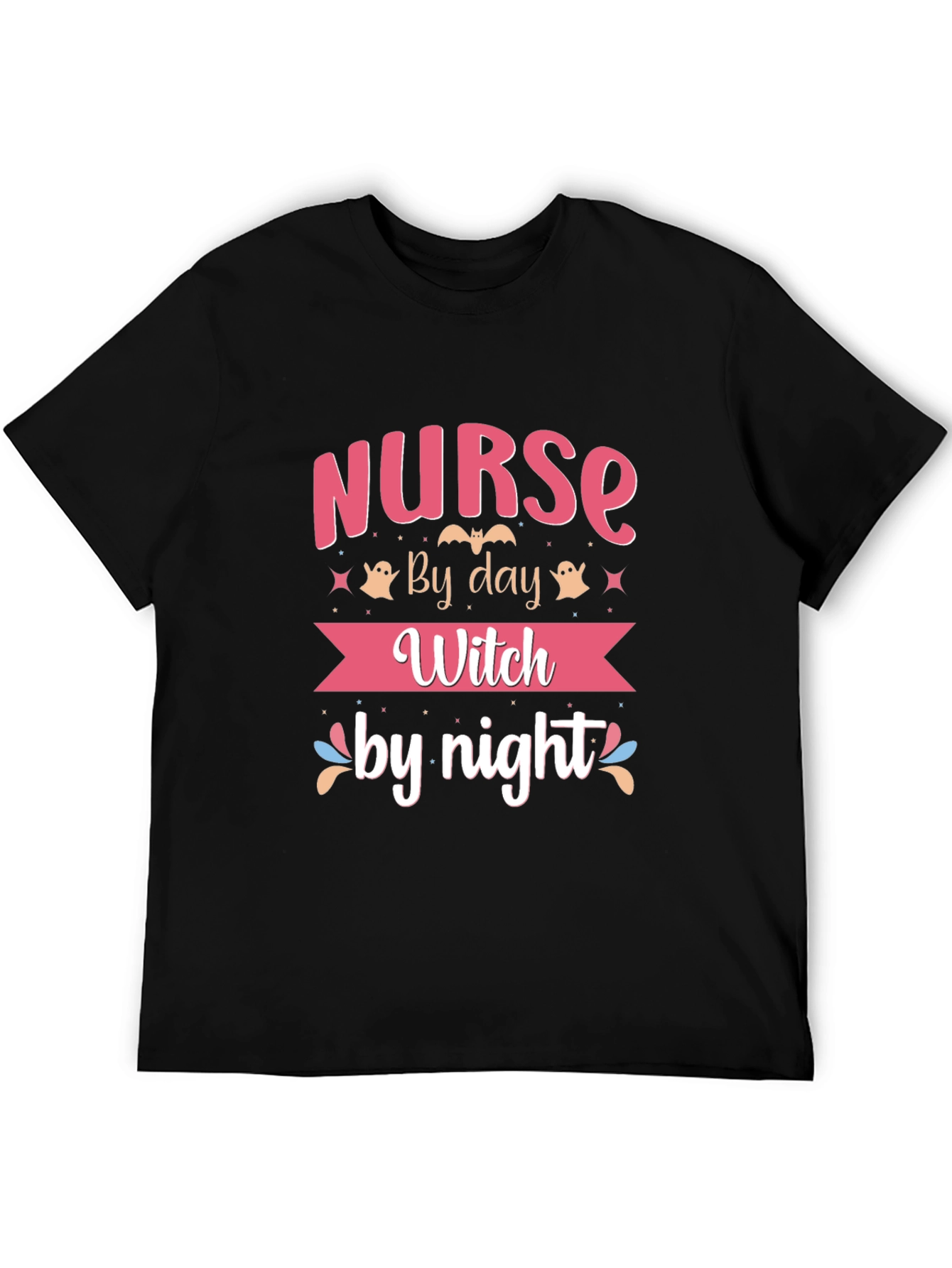 Black Nurse by Day Witch by Night T-Shirt view 5