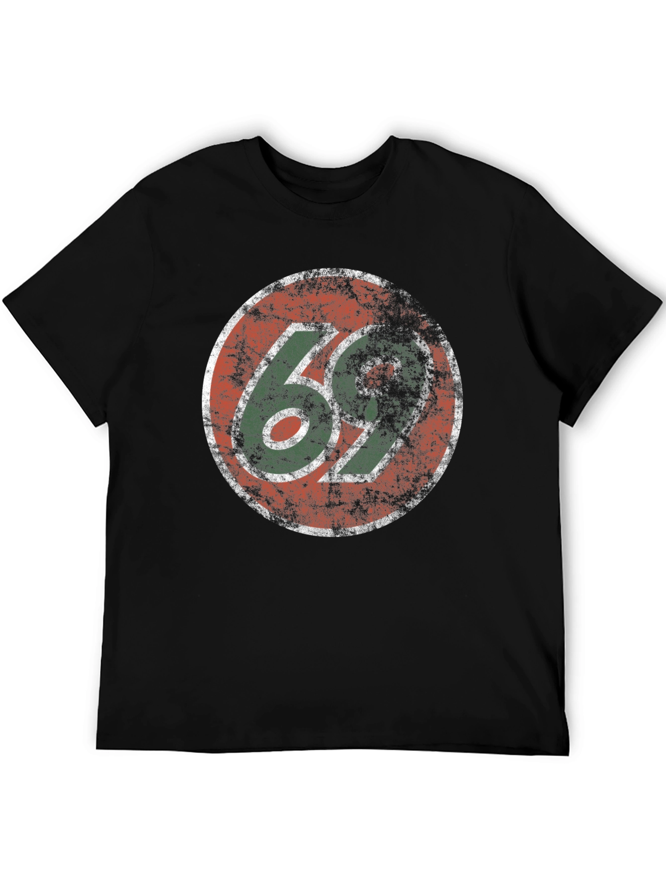 Black Vintage 69 Graphic Print Tee - Retro Style view 5
