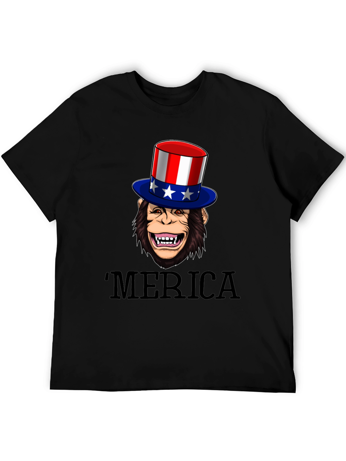 Black Patriotic Monkey T-Shirt view 5